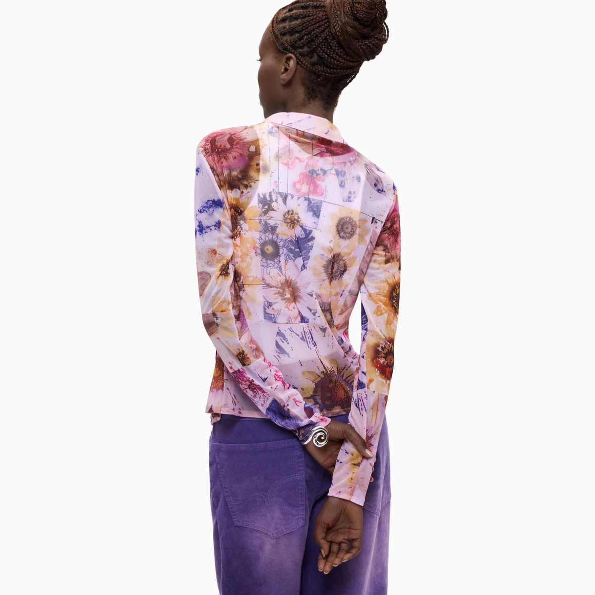 Дамска риза Desigual Women Shirt 26WWTK24 3049 Back View