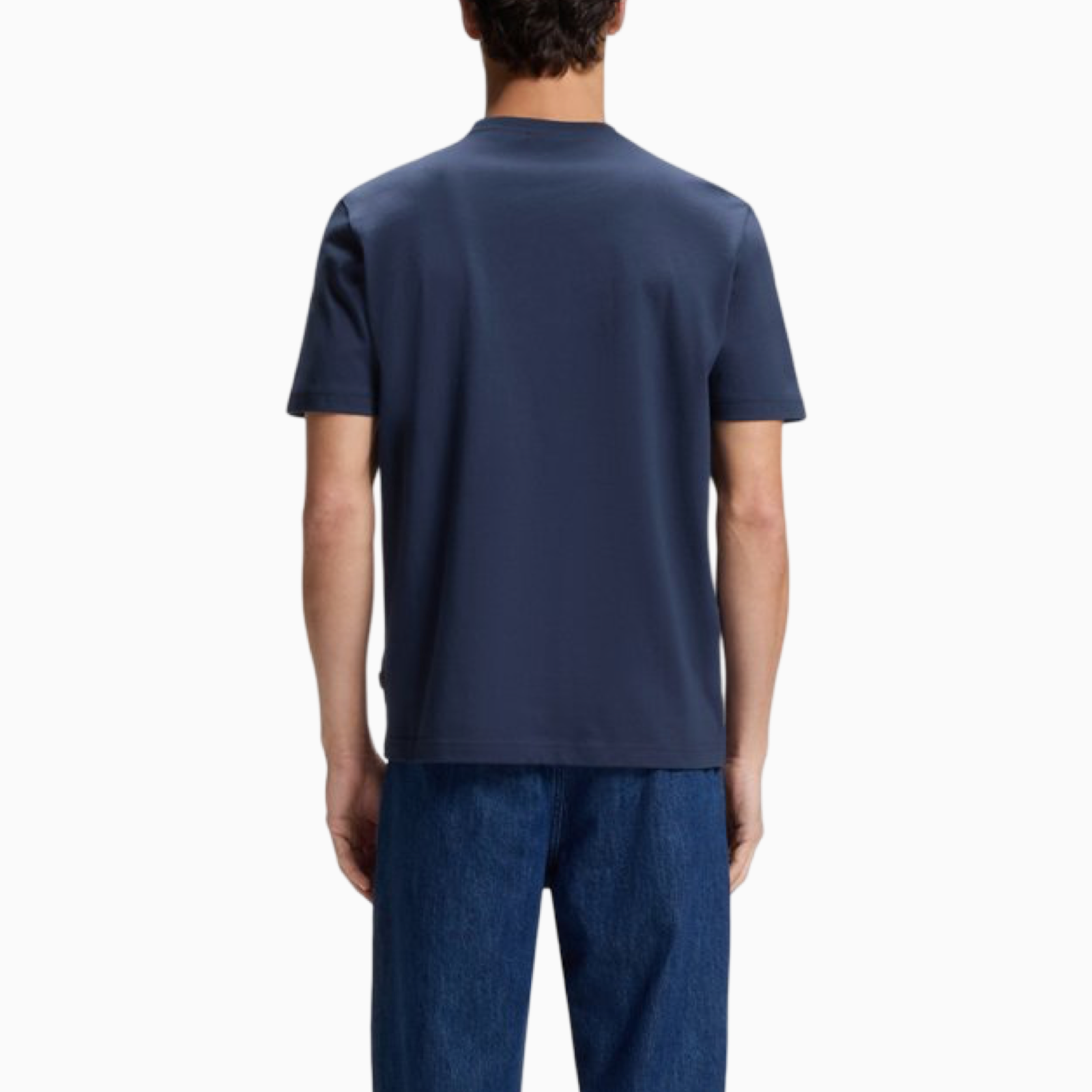 Мъжка синя тениска Boss Men T-shirt 50556009 464 Back View