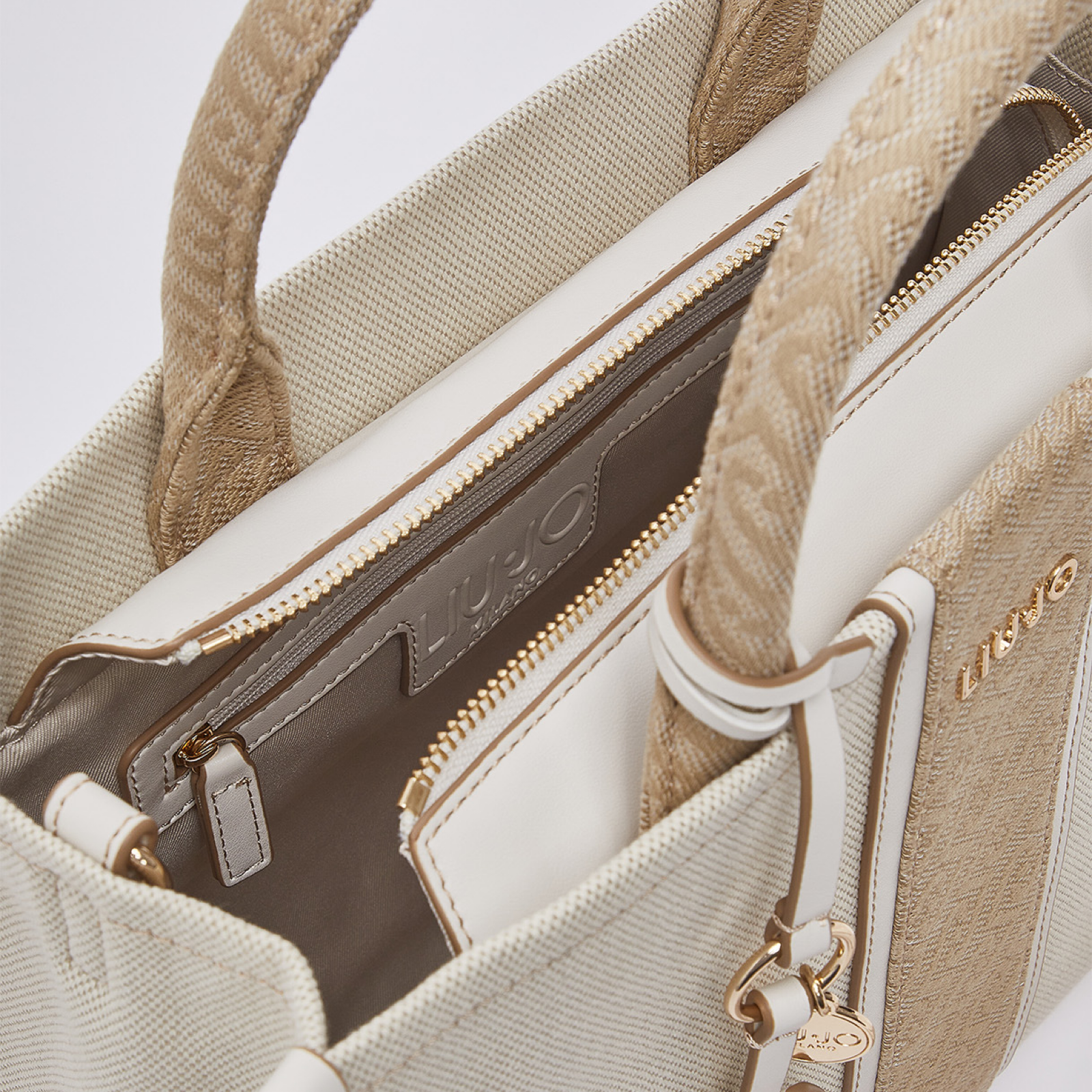 Дамска чанта Liu Jo Medium Jacquard Tote Bag AA6206 T388A C3905 Inside View