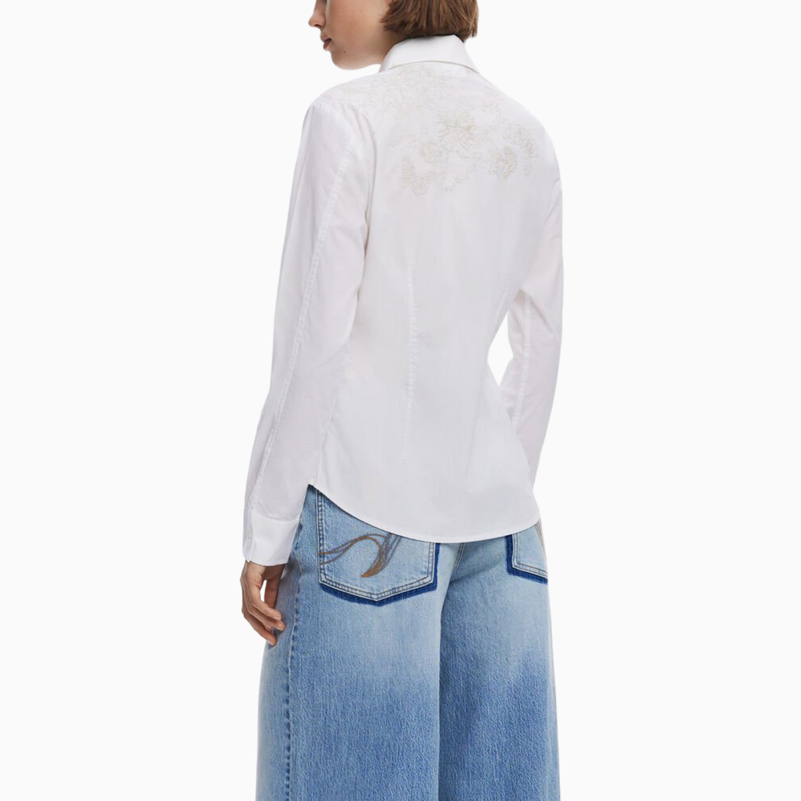 Дамска риза Desigual Women Shirt 25WWCW13 1001 Back View