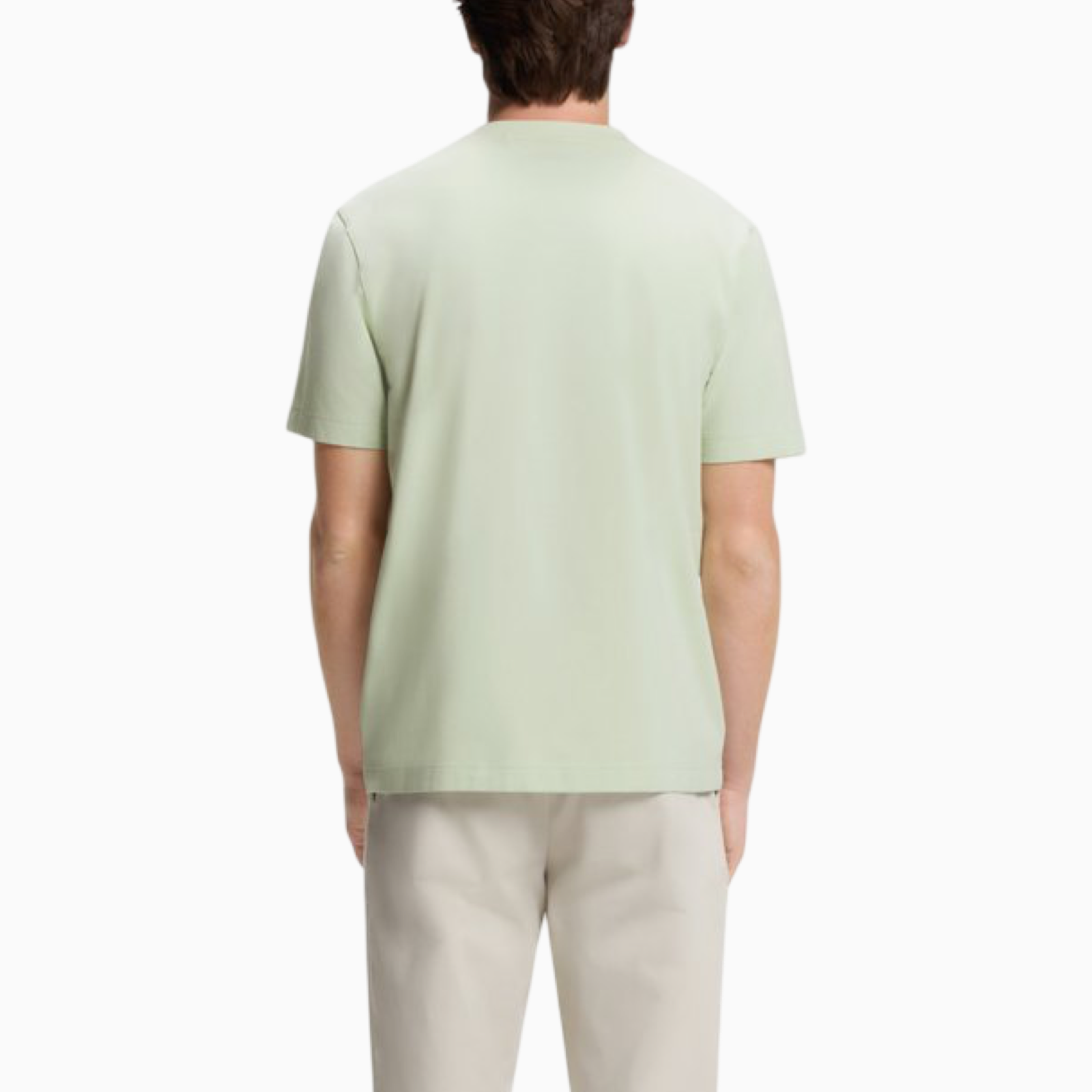 Мъжка зелена тениска Boss Men T-shirt 50473278 384 Back View