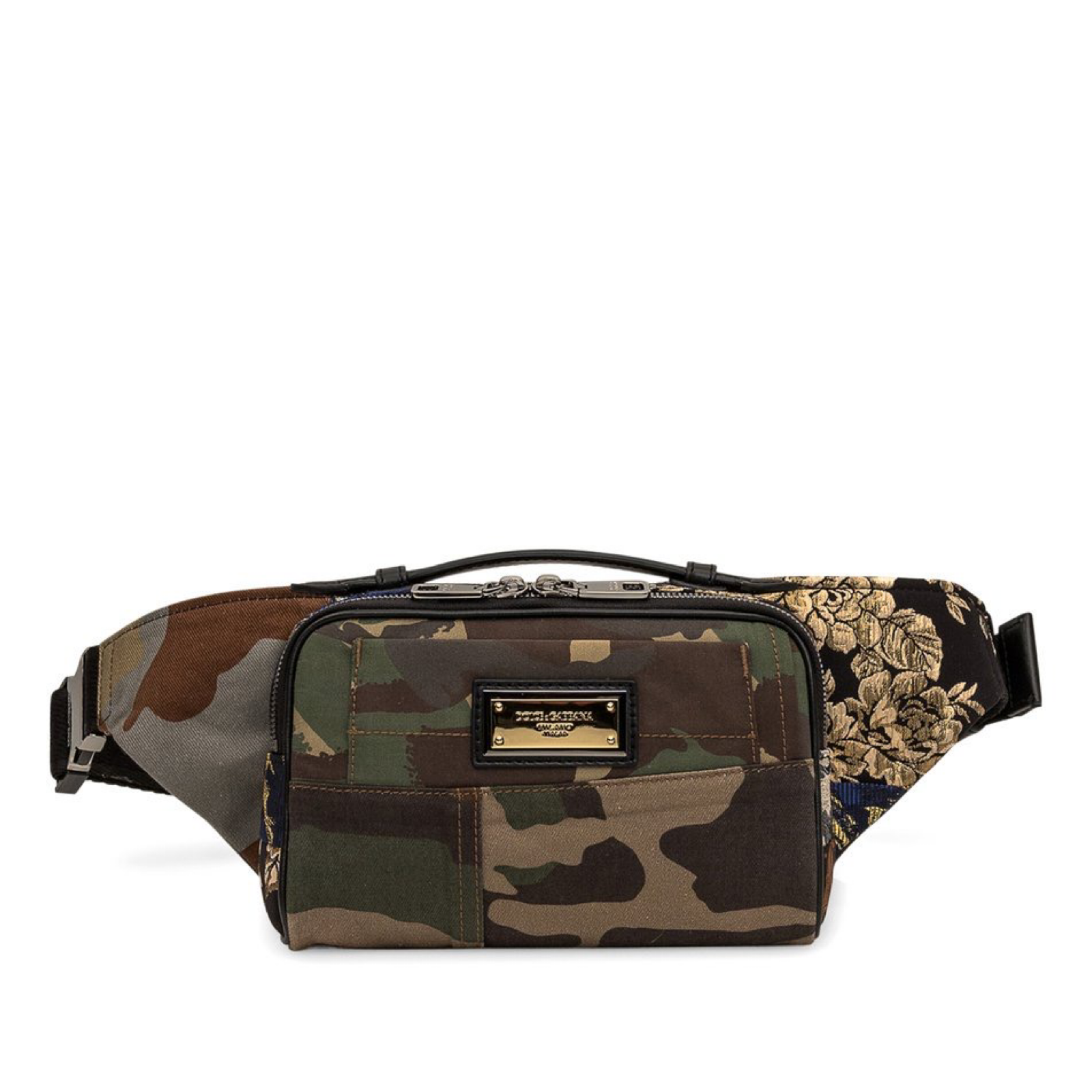 Dolce & Gabbana Camouflage Patchwork Logo Belt Bag