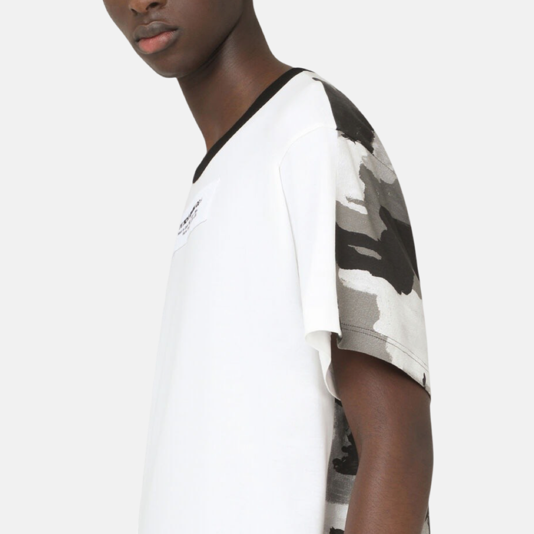 Мъжка текиска Dolce & Gabbana White Camouflage Men T-shirt G8MW0Z G7YIU
