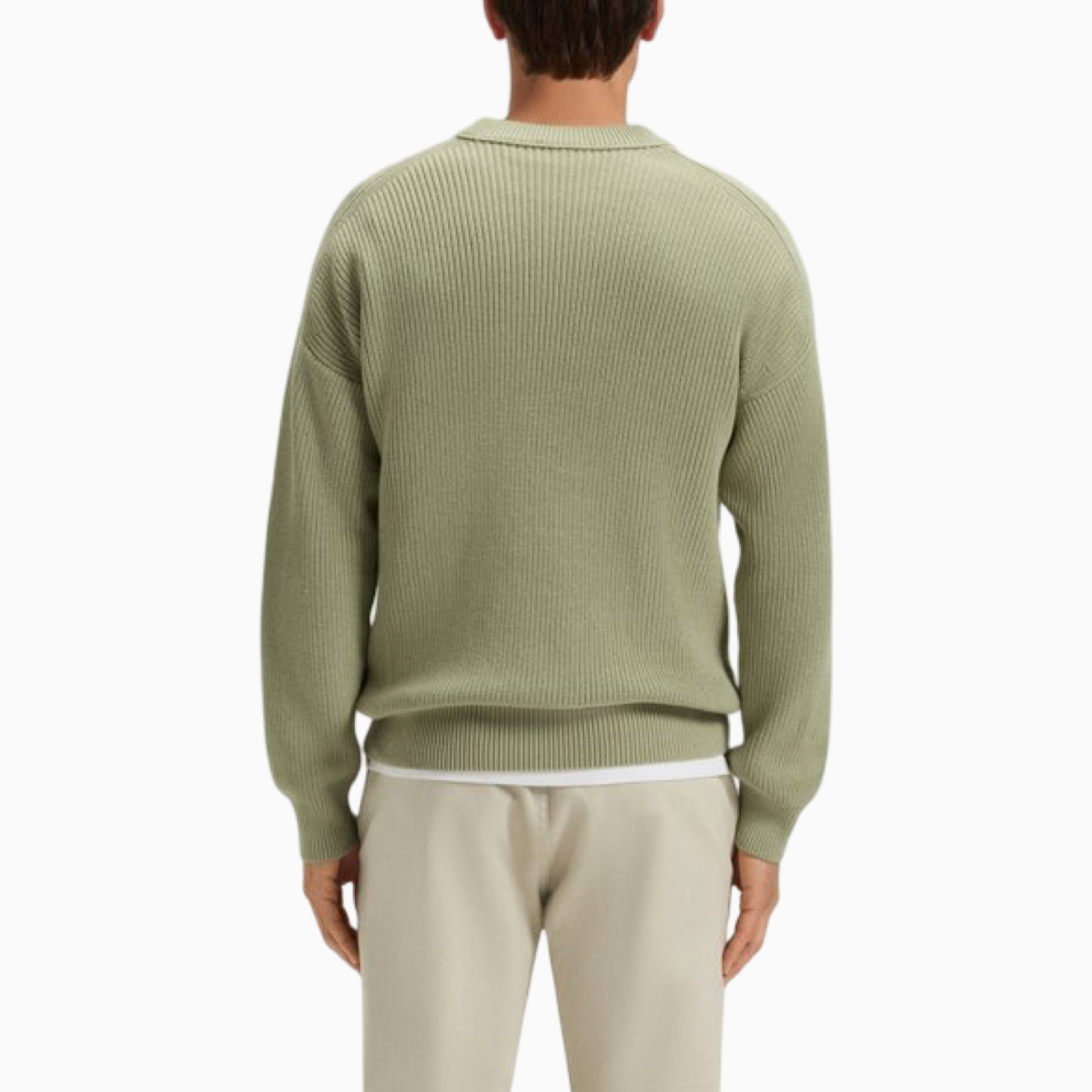 Мъжки пуловер Boss Men Sweater 50546175 370 Back View