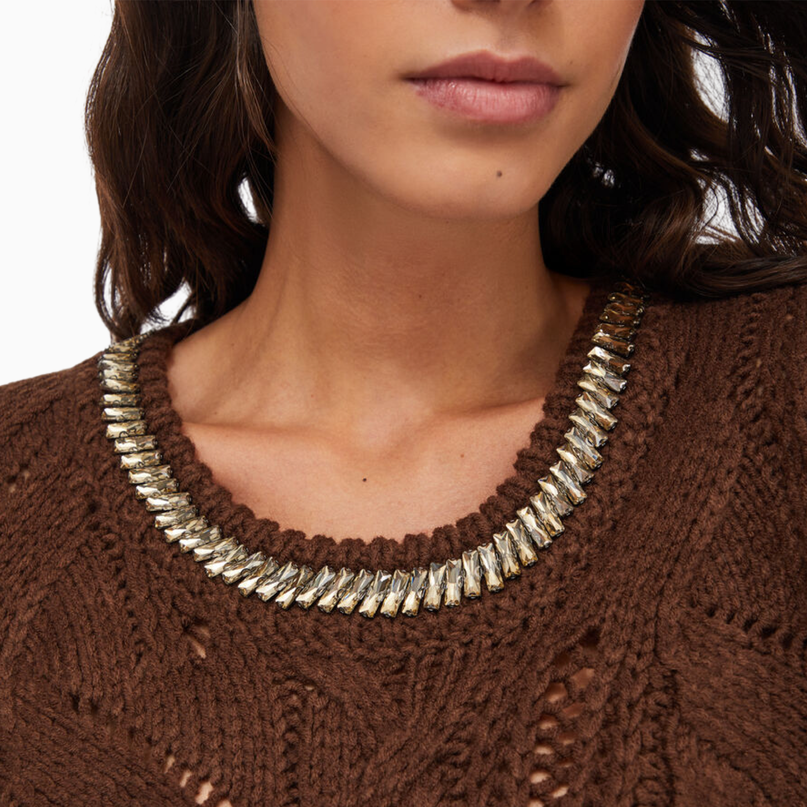 Дамски кафяв пуловер Liu Jo Sweater MF5452 MA37R Close-Up