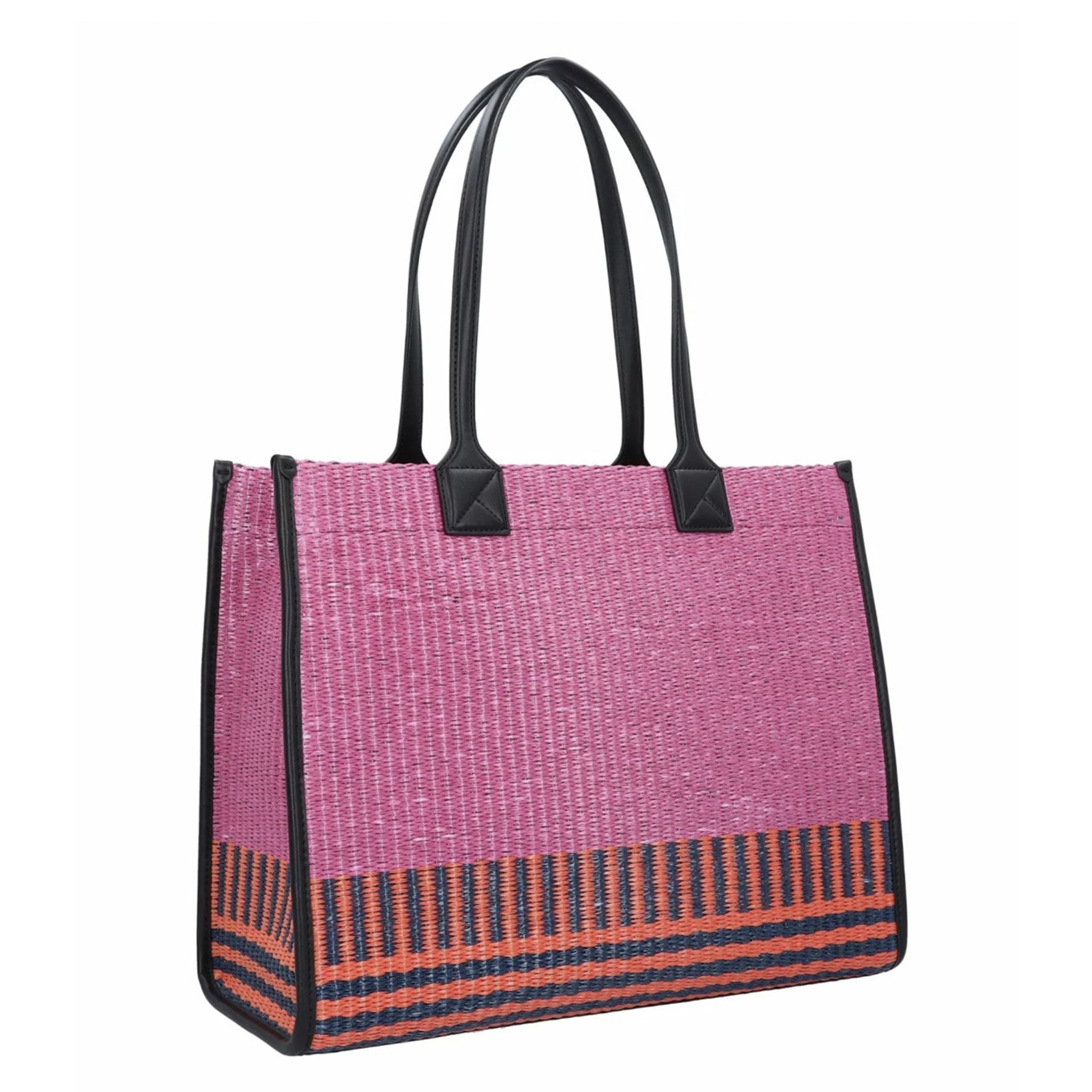 Дамска шопинг чанта Women’s shopping bag Karl Lagerfeld 231W3022 A568 PINK/MULTI back view