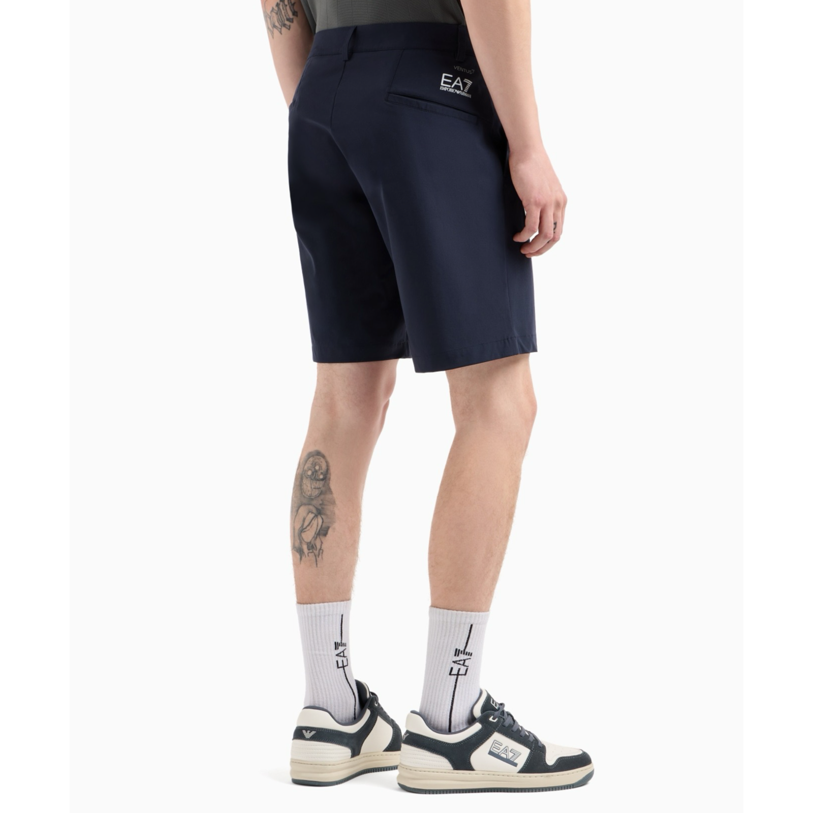 Мъжки сини къси панталони EA7 Emporio Armani Ventus7 7M000194 AF14589 Back