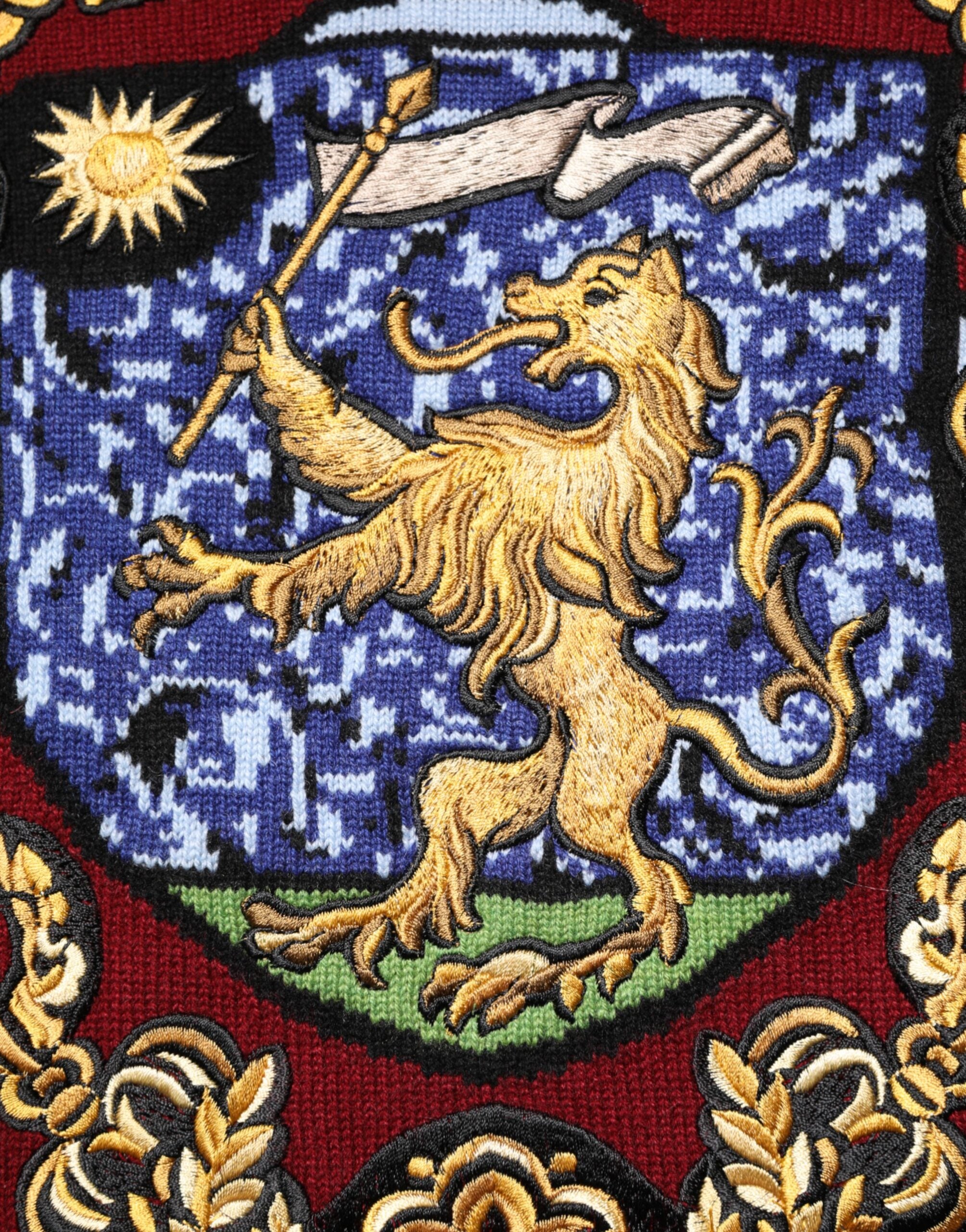 Мъжки пуловер Men’s luxury cashmere sweater DOLCE & GABBANA GX841Z JAWVA HH84C Burgundy Close up