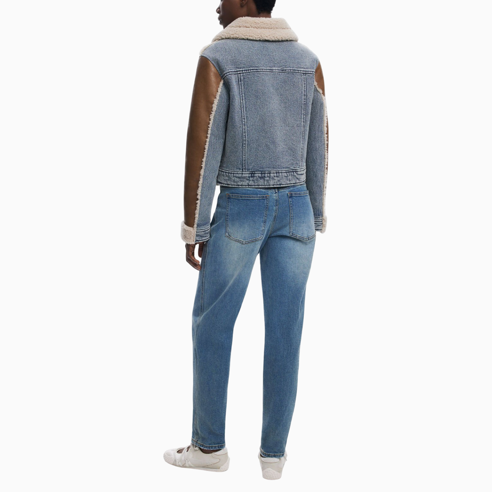 Дамско кожено дънково яке Desigual Women Jacket 25WWEW39 Back View