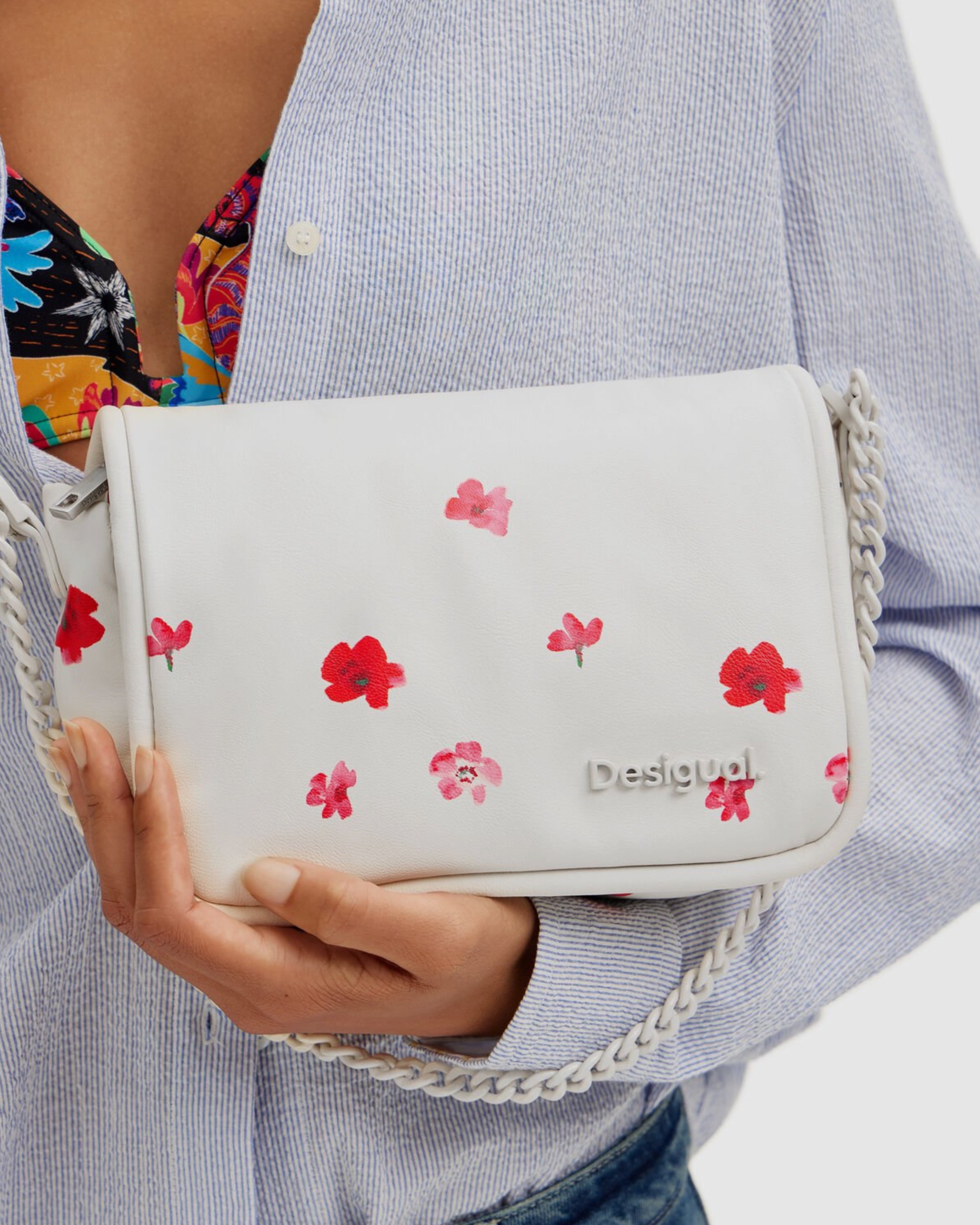 Дамска чанта за рамо Women’s S padded flower shoulder bag Desigual 24SAXP771001U