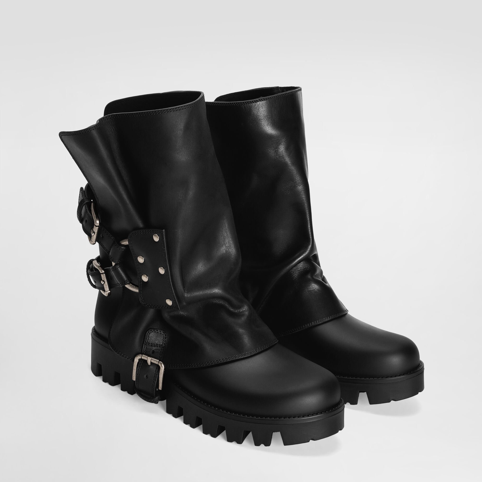 Dolce & Gabbana Leather Women Ankle Boots CT1109 AX8728 B956 Front View