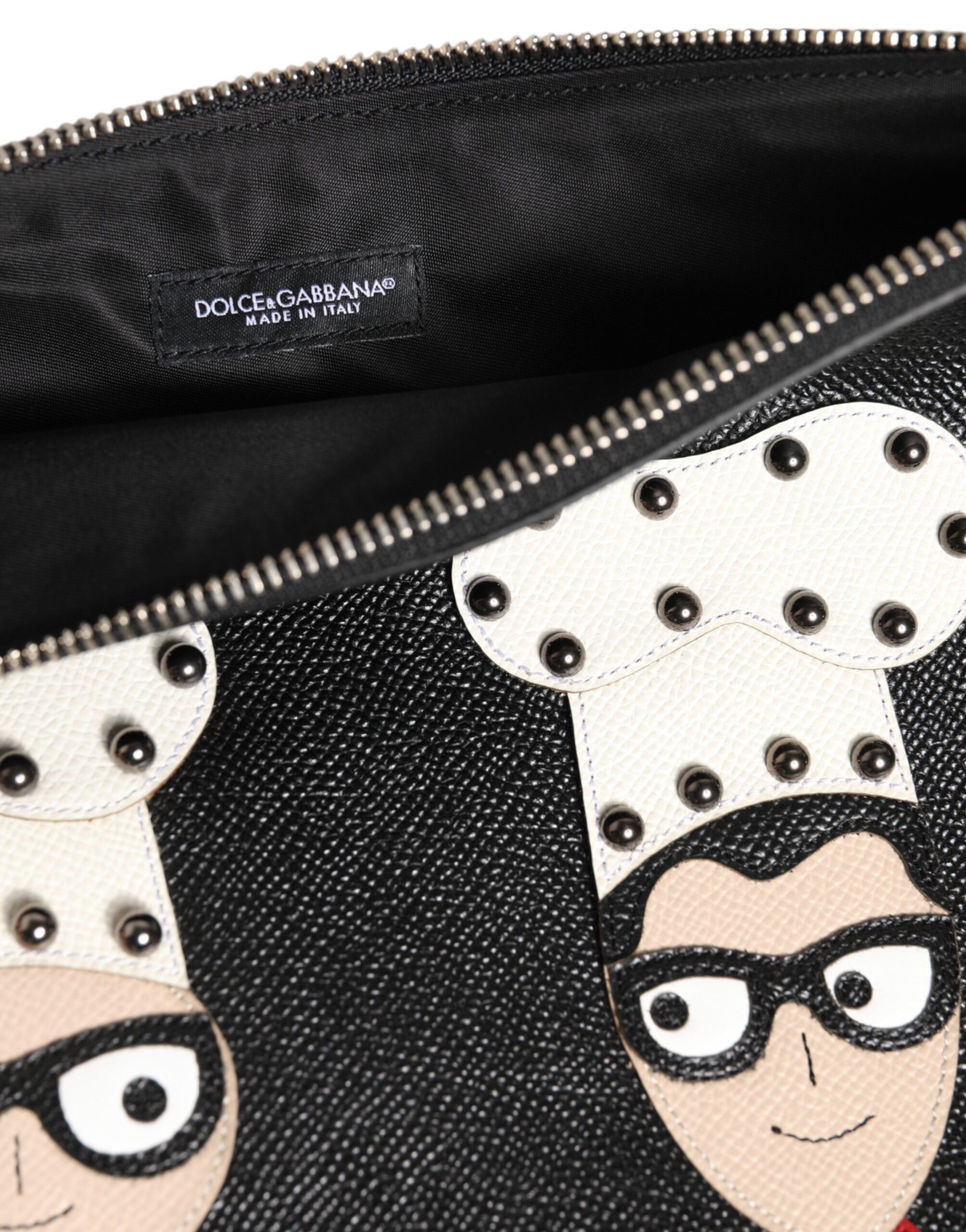 Dolce & Gabbana #DGFAMILY Embellished Men Clutch Bag Inside View