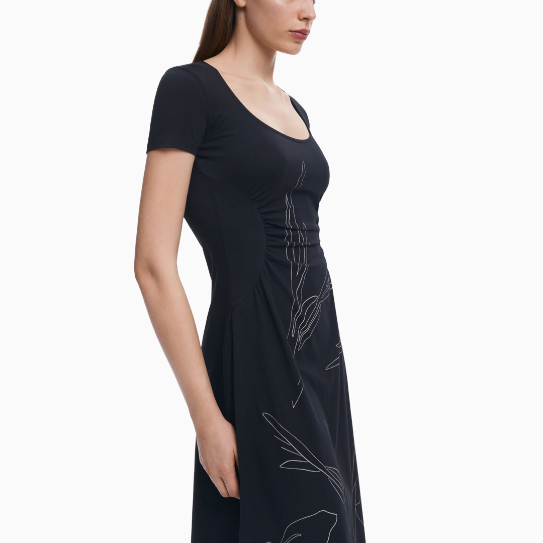 Дамска черна рокля Desigual 25SWVK03
