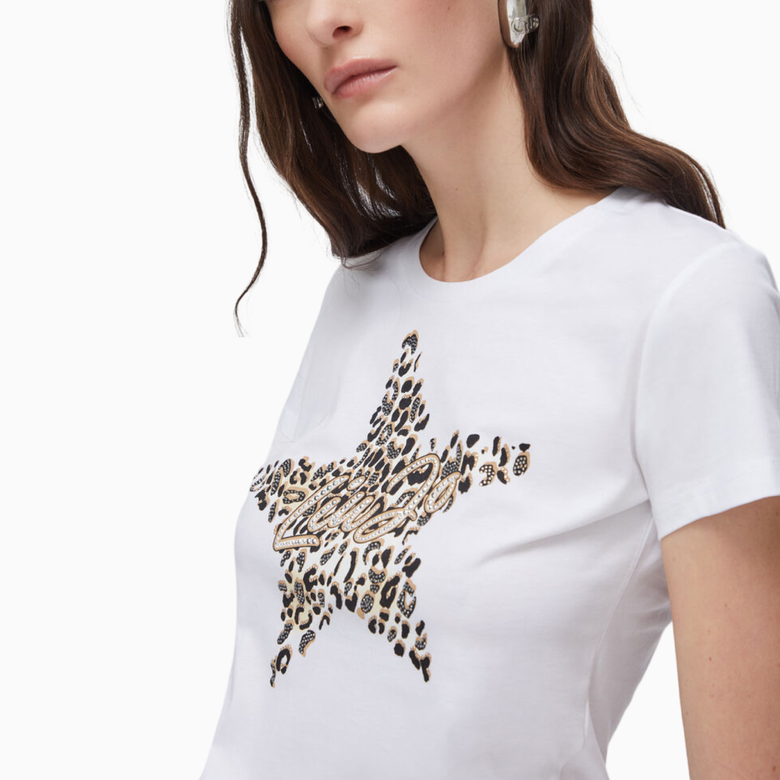 Дамска бяла тениска Liu Jo Women T-shirt WA6493 JS923 P9656 Close-Up