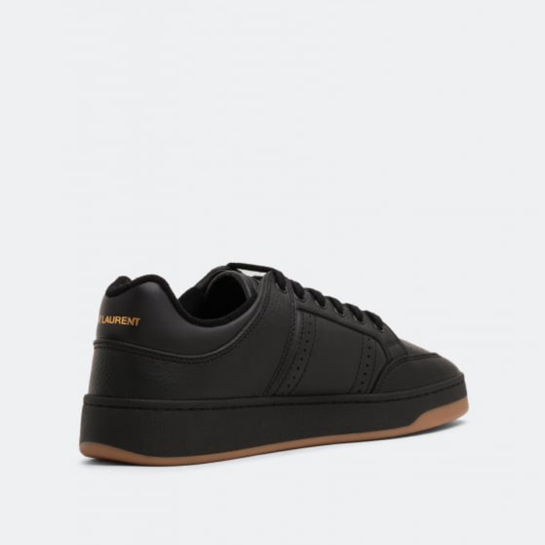 Мъжки черни маратонки Saint Lauren
Elegant Black Low-Top Leather Sneakers