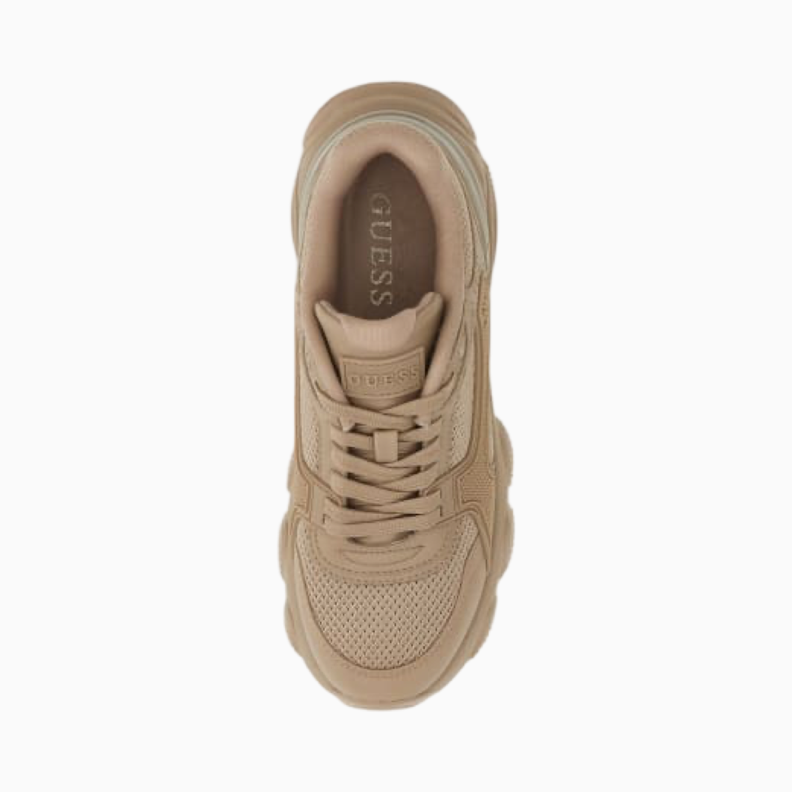 Дамски бежови маратонки Guess Mazzy Women Sneakers FLTMZZELE12 NUDE Top View