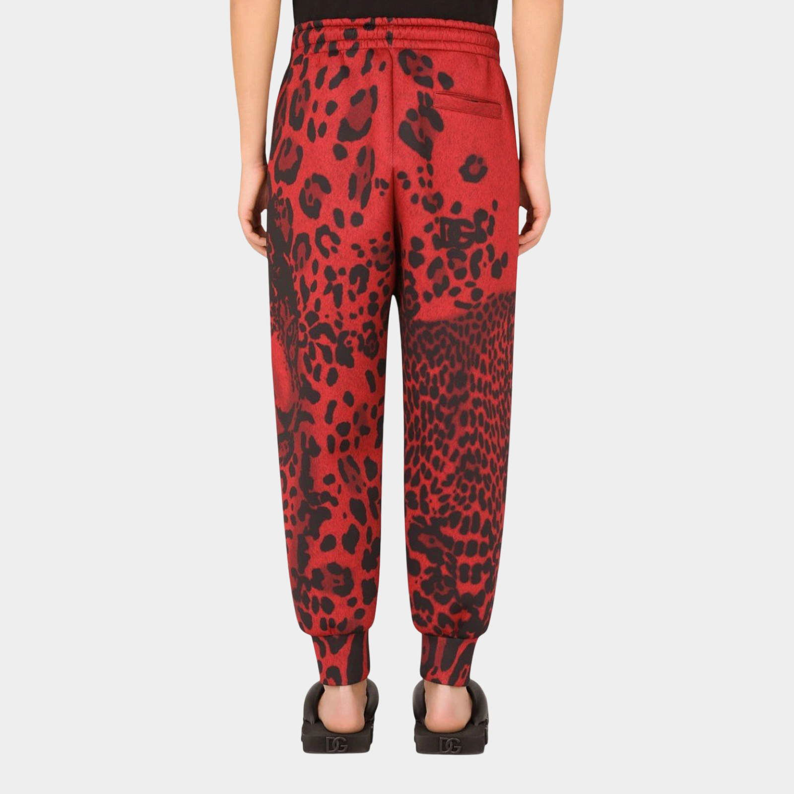 Dolce & Gabbana Leopard Print Jogger Pants GWWQAZ FHM13 HRTYN Back View
