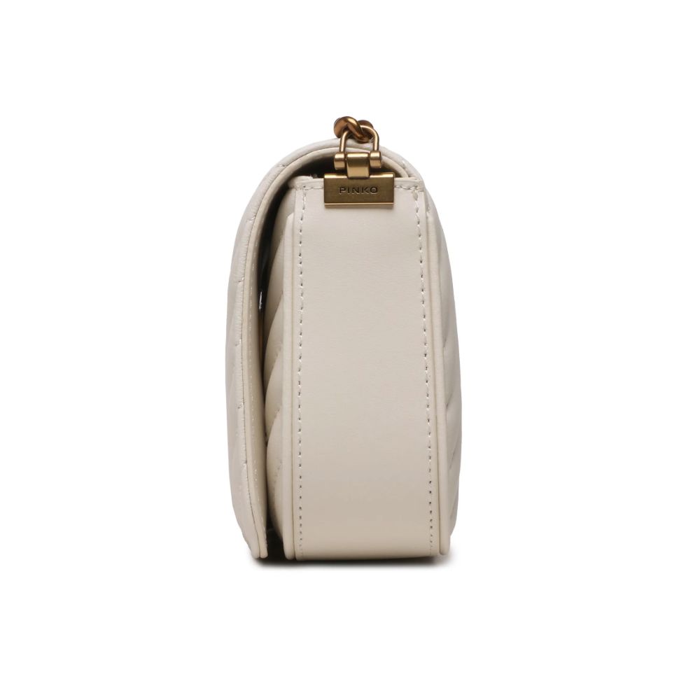 Дамска чанта Women’s shoulder bag PINKO 100068A0GKZ14Q Love Click Baguette Mini White side view