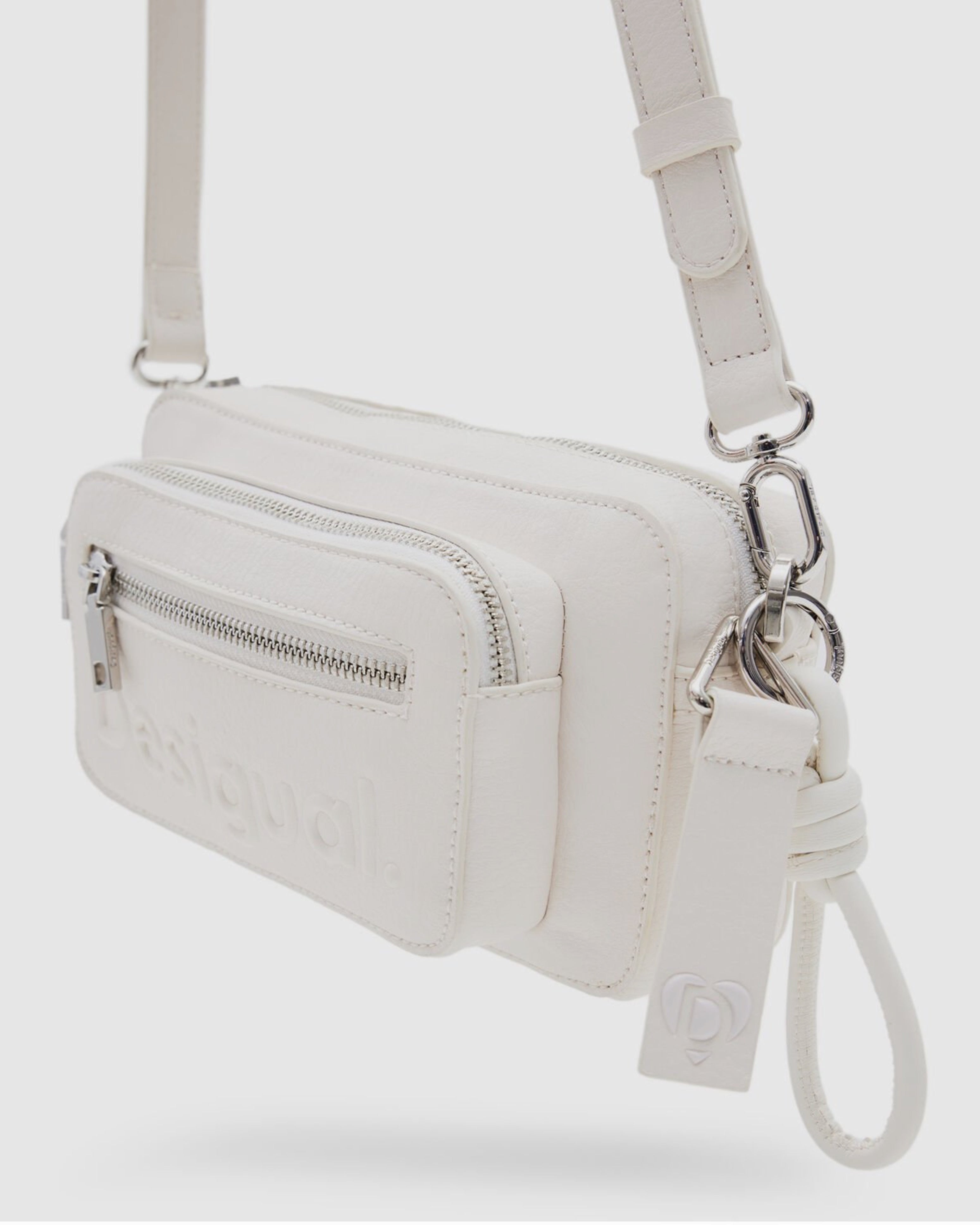 Дамска чанта в бяло Women’s S logo shoulder bag Desigual 24SAXP191021U White