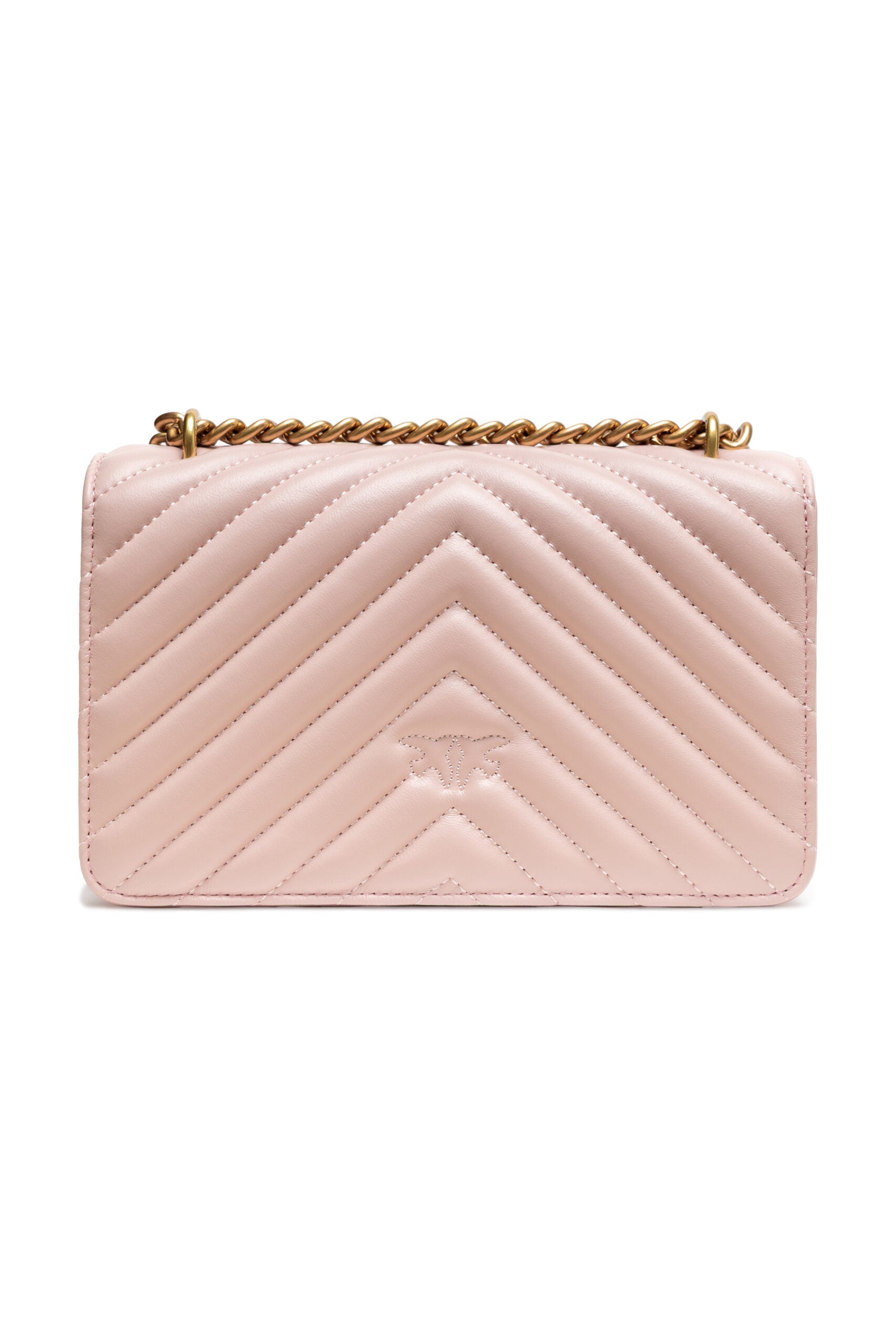 Дамска чанта Women’s shoulder bag PINKO Love One Mini Chevron 100074 A0GK O81Q Cipria back view