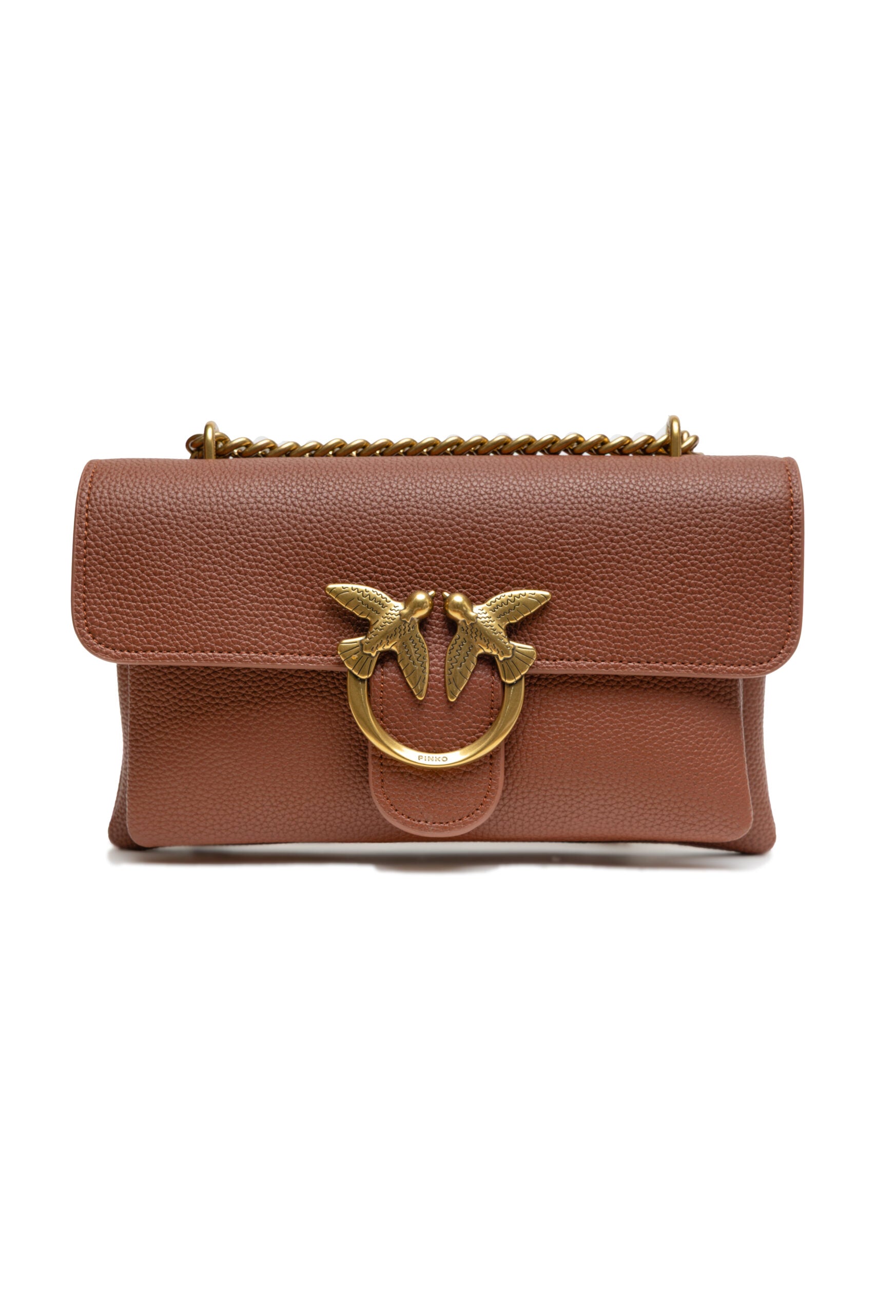 Дамска чанта Mini Love Soft crossbody bag PINKO Brown 104528 A29Q L48Q front view