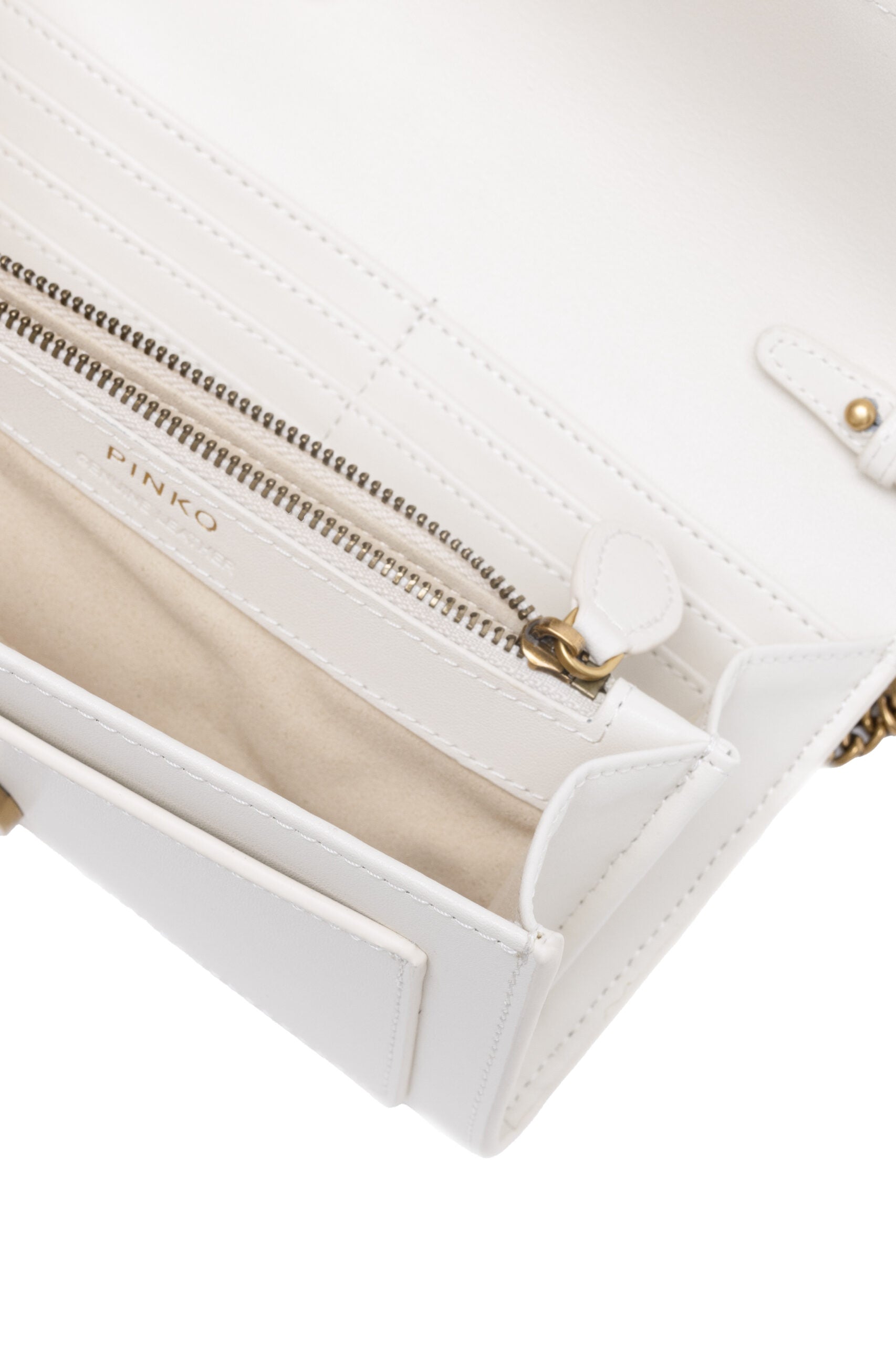 Дамска чантичка Women’s crossbody bag PINKO Love One Simply Mini Bag 1P22AM Y6XT Z14 White inside view