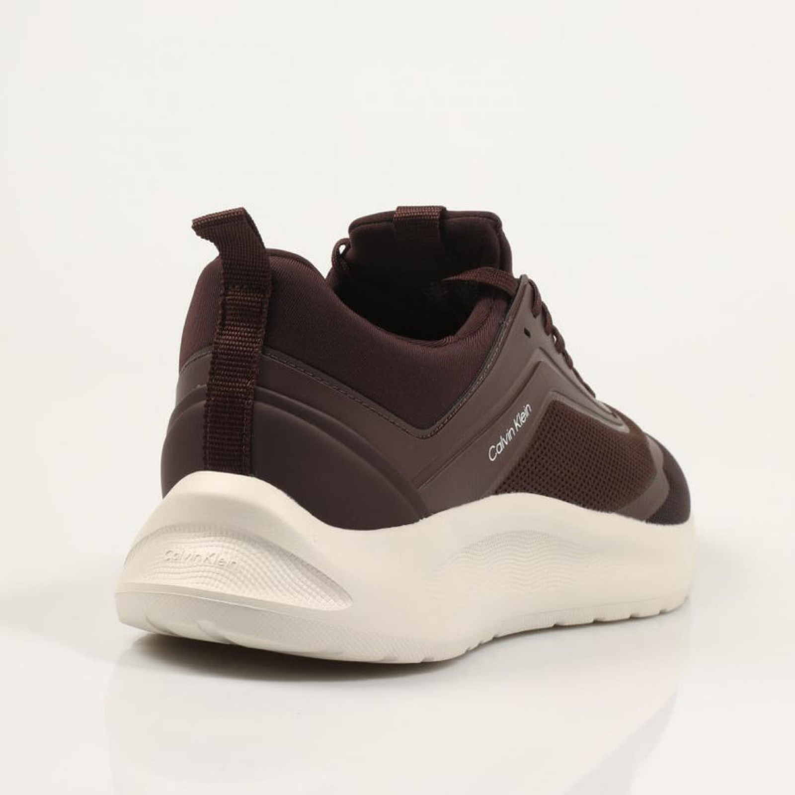 Мъжки кафяви маратонки Calvin Klein Men Sneakers HM0HM02164 VH2 Heel View