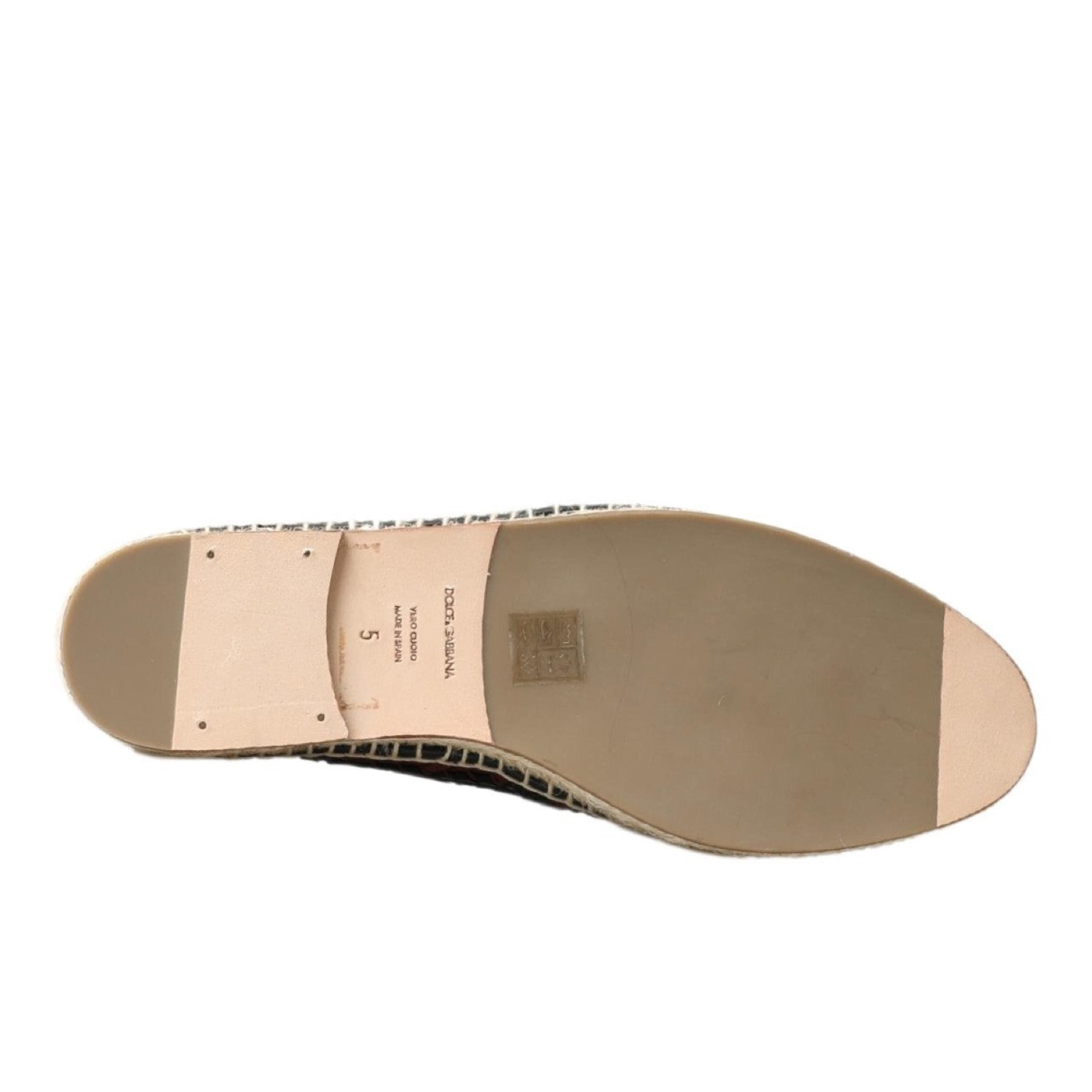 Мъжки еспадрили Men’s woven espadrilles DOLCE & GABBANA A50051 AB195 89852 Black/Burgundy outsole view