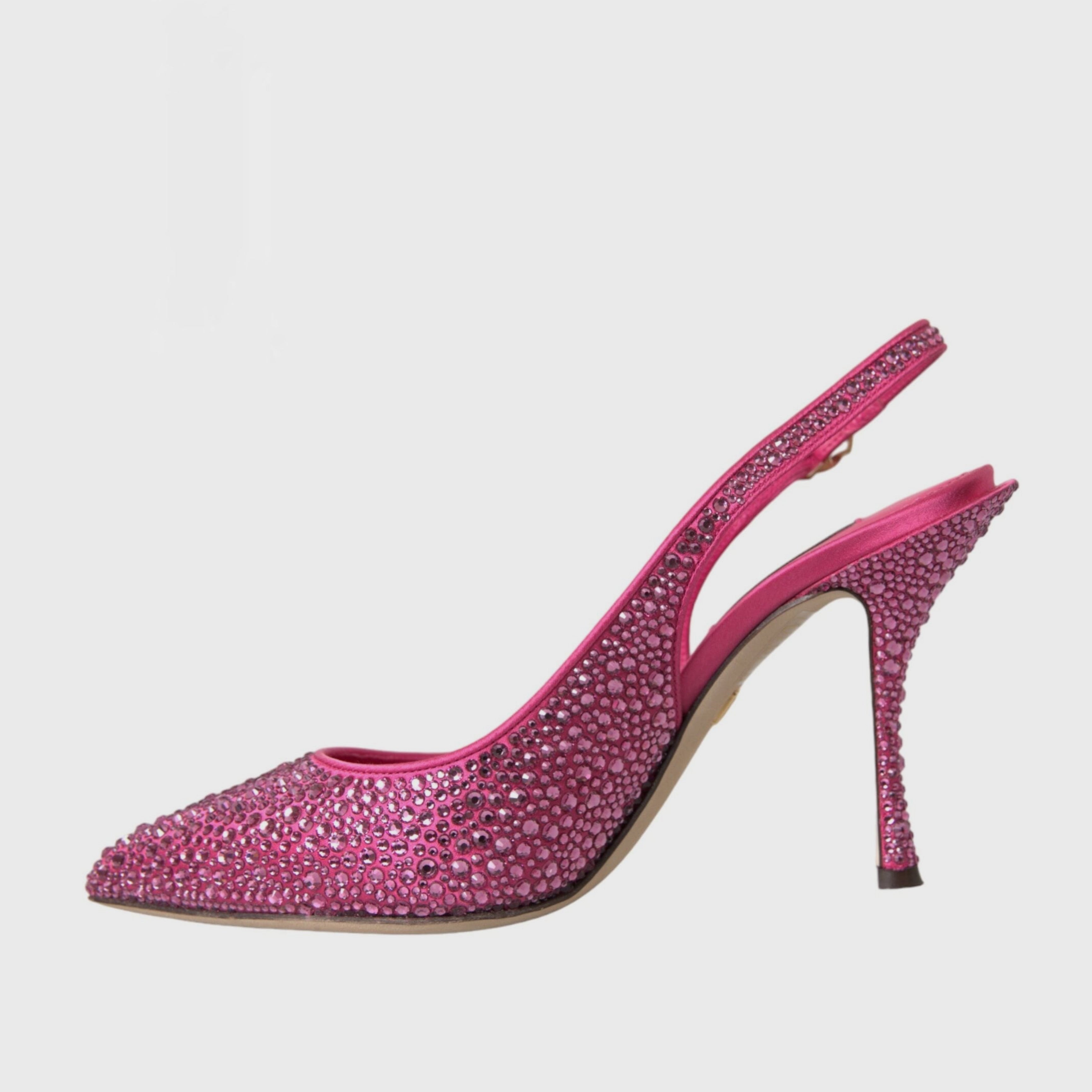 Дамски луксозни обувки с кристали на висок ток в розово DOLCE & GABBANA
Women’s Luxury Pink Slingbacks Crystal Heels