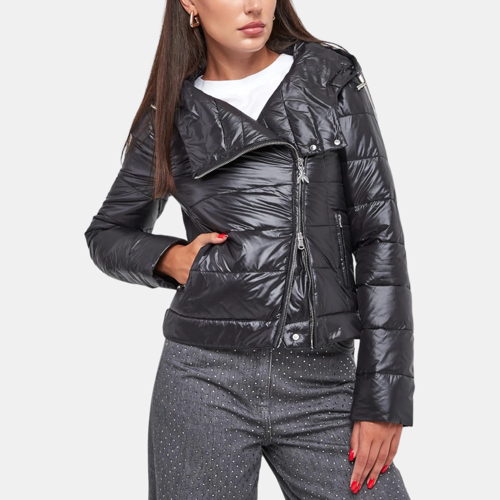 Дамско черно яке Patrizia Pepe Women Jacket 8O0135 A503 K103 Front View