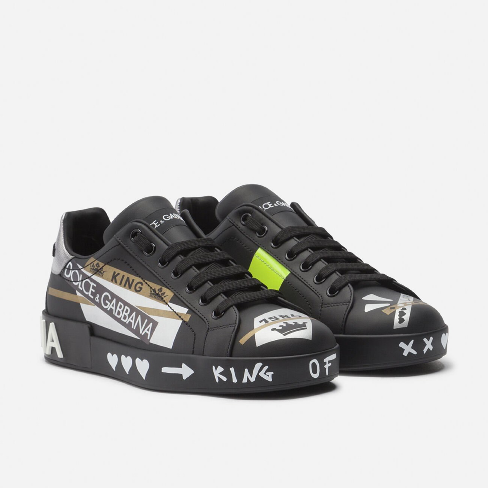 Dolce & Gabbana Portofino Milano Men Sneakers CS1570 AZ388 HNF57 Medial View