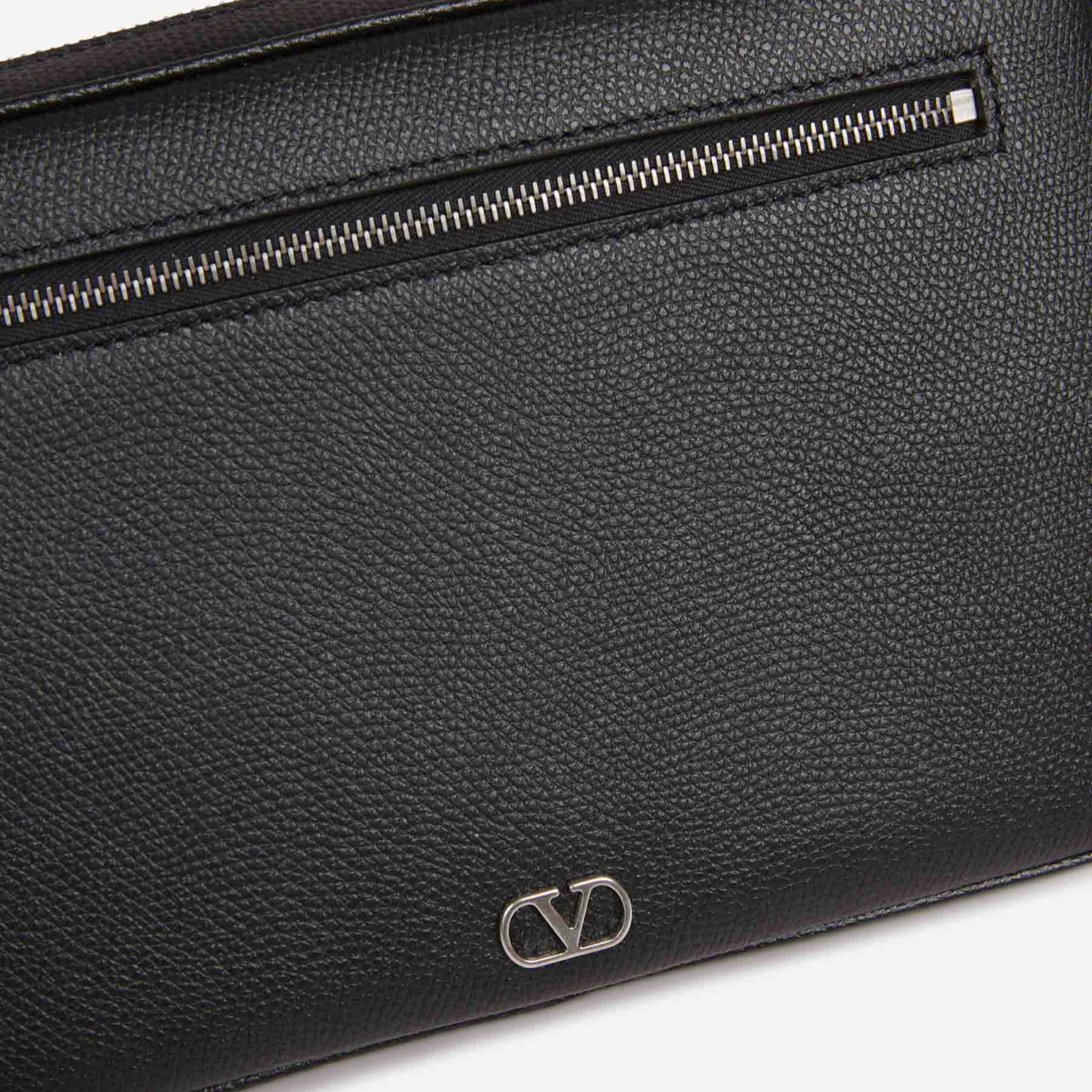 Valentino Garavani VLogo Signature Pouch Clutch Bag 9Y2P0AN8UAG0NO Close-Up