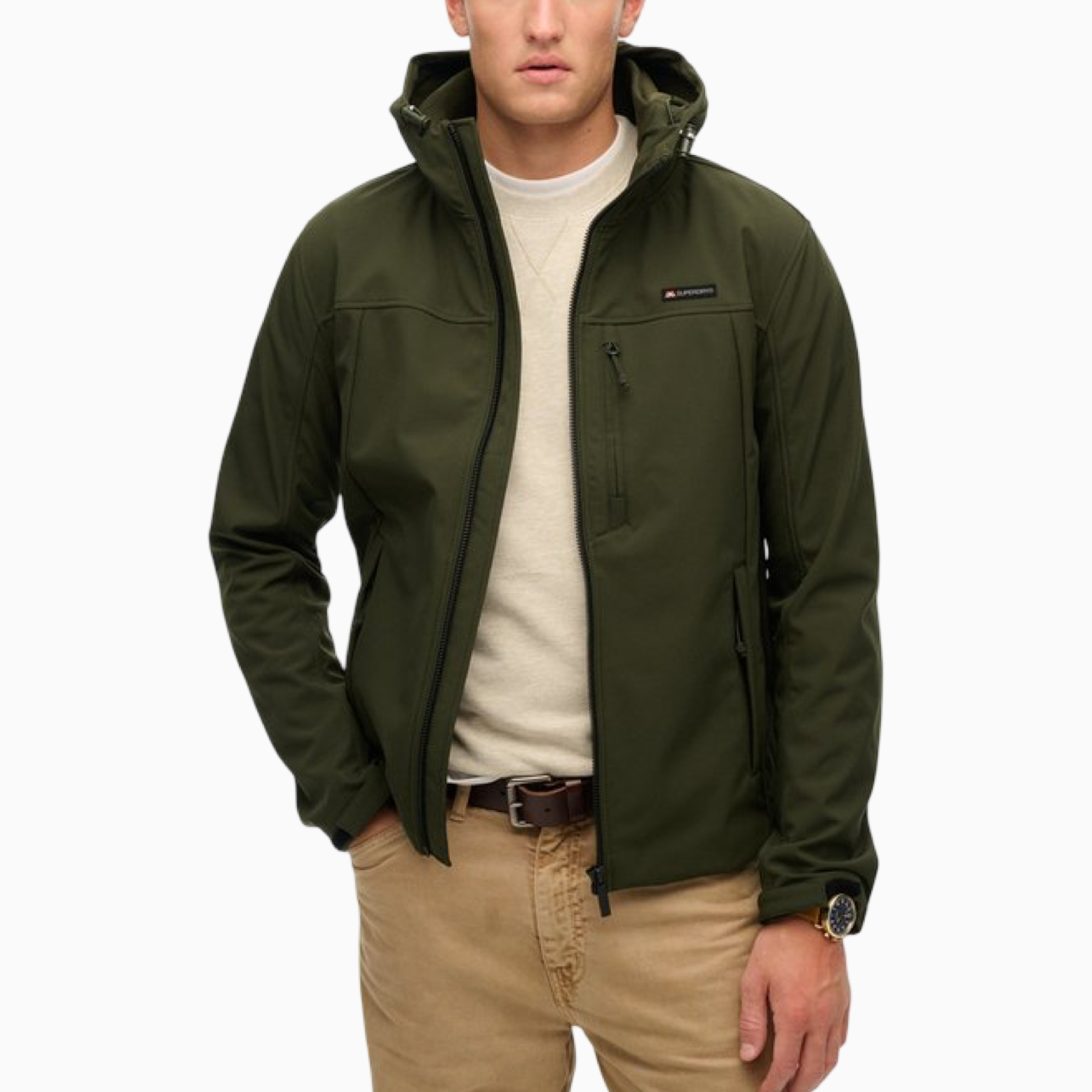Мъжко зелено яке Superdry Men Jacket M5012103A Front View