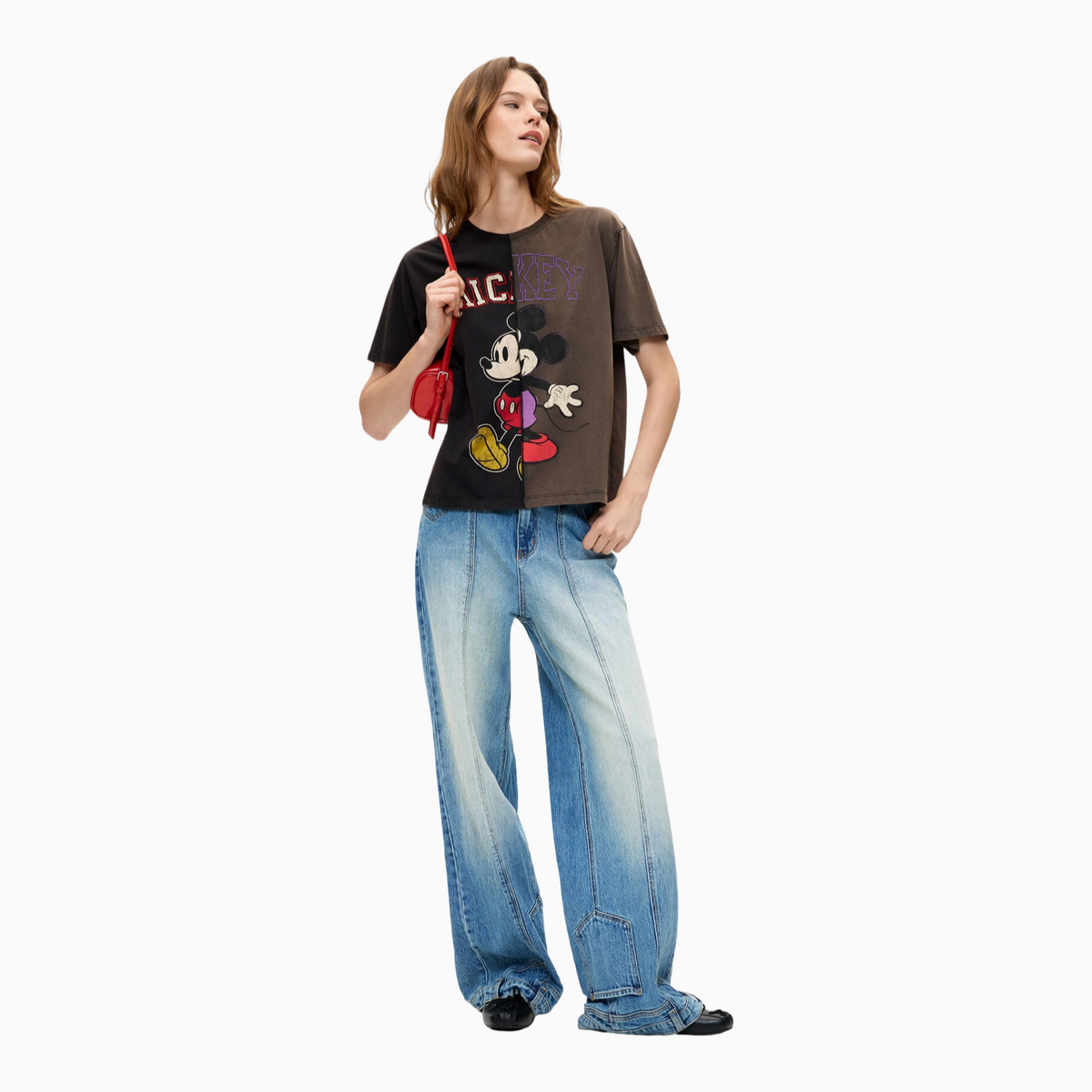 Дамска тениска Desigual Mickey Women T-shirt 26WWTK59 2002 Front View