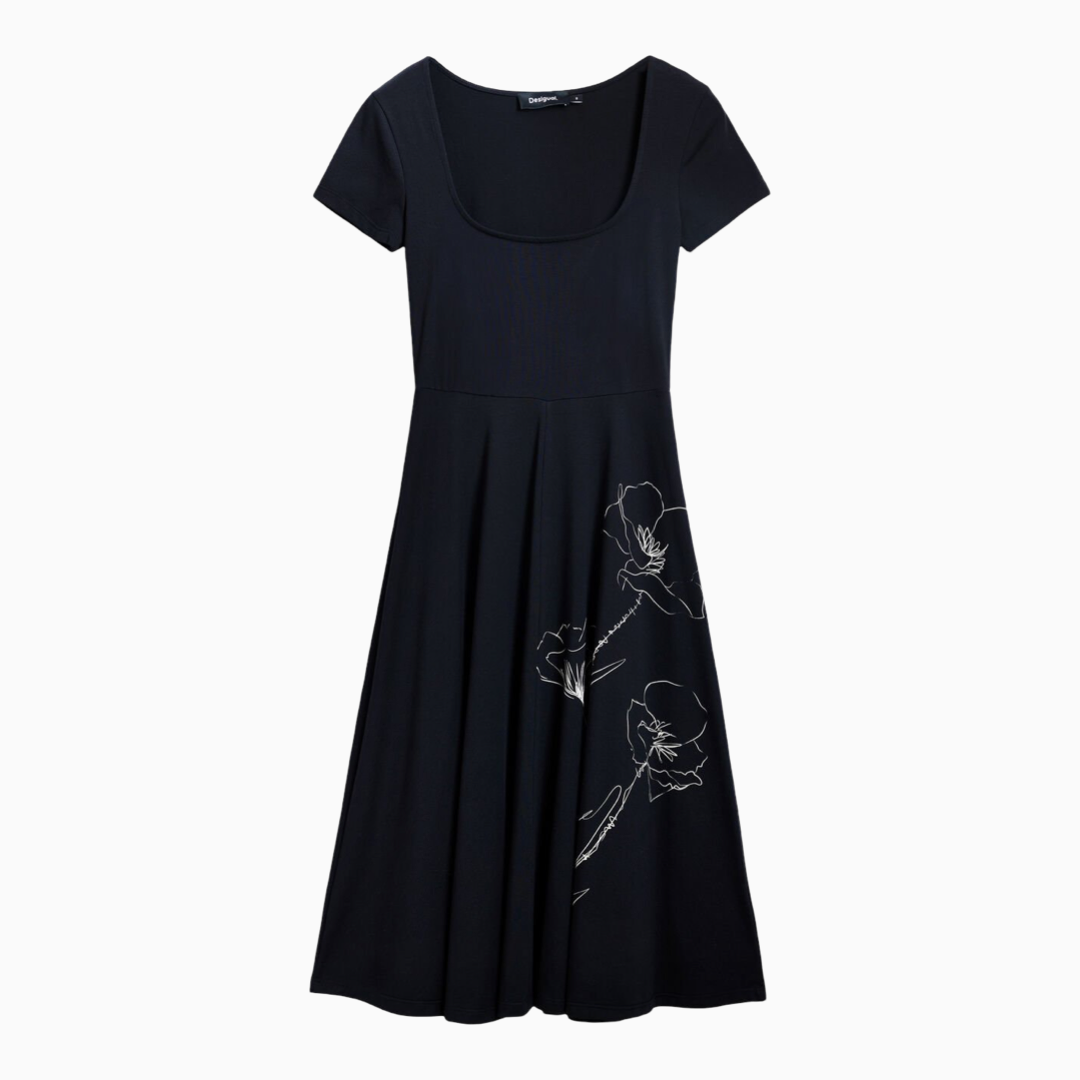 Дамска черна рокля Desigual 25SWVK09