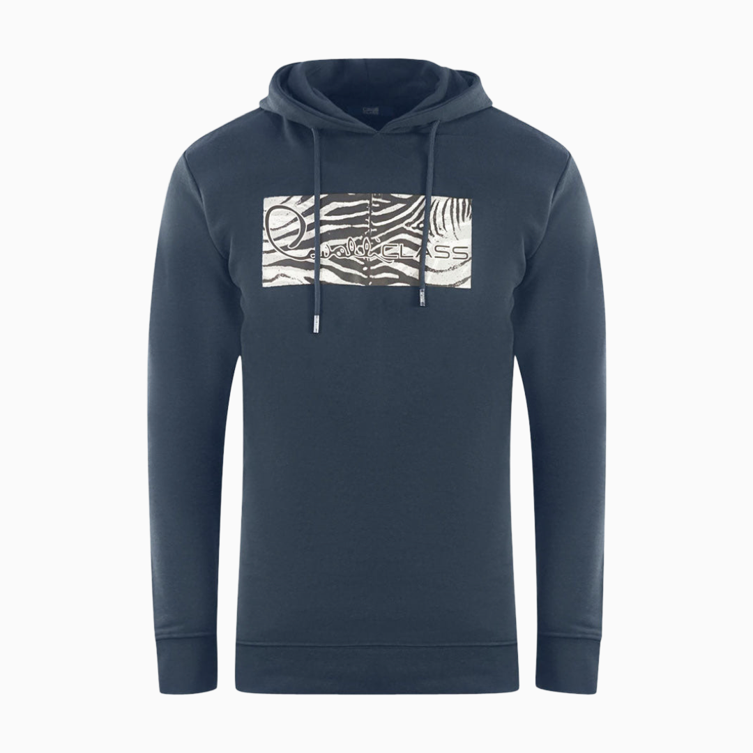 Мъжи суичър худи Cavalli Class RXT65J CF062 04926 Dark Blue front view