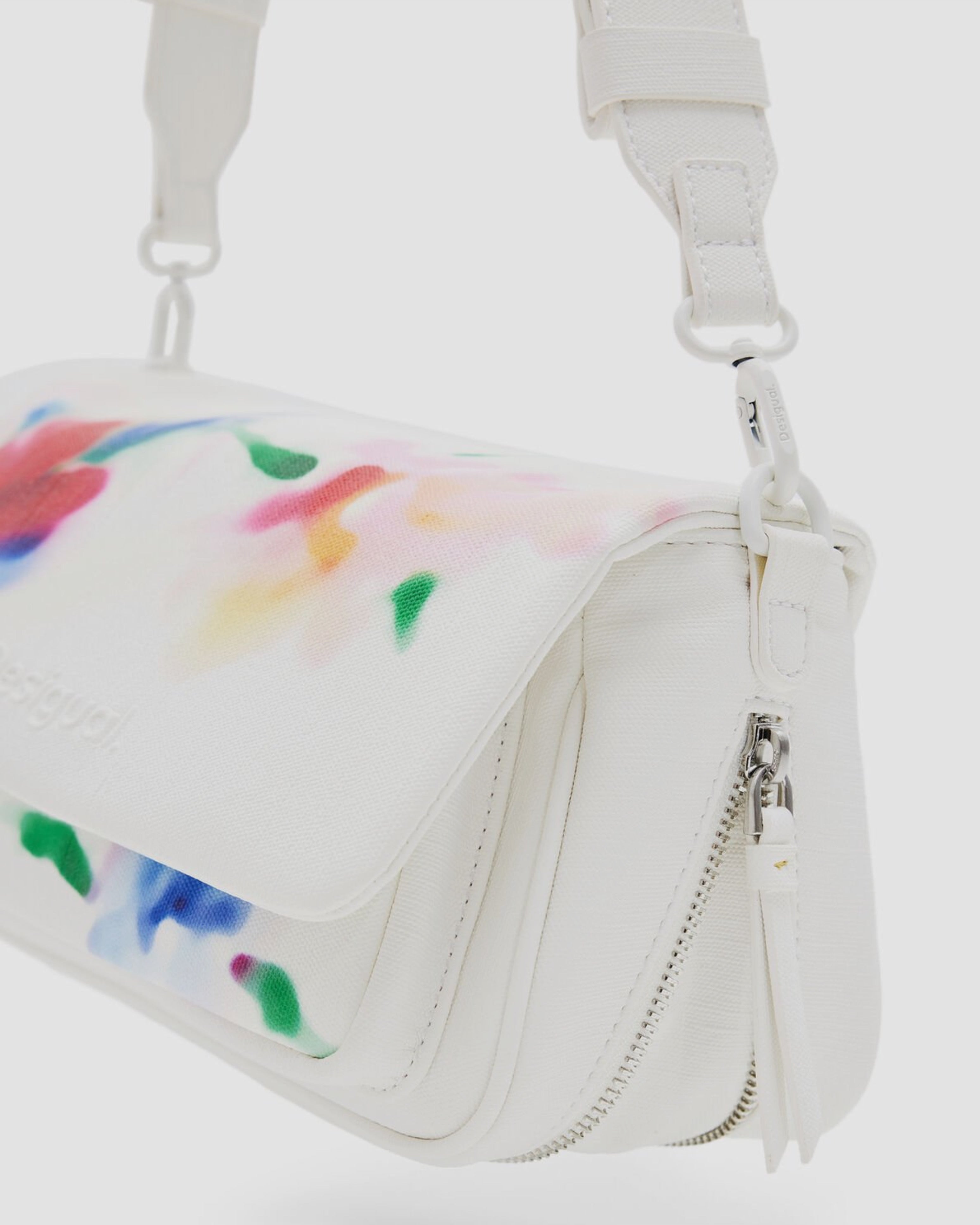Дамска чанта за рамо Women’s watercolor flowers shoulder bag Desigual 24SAXP63 1021U