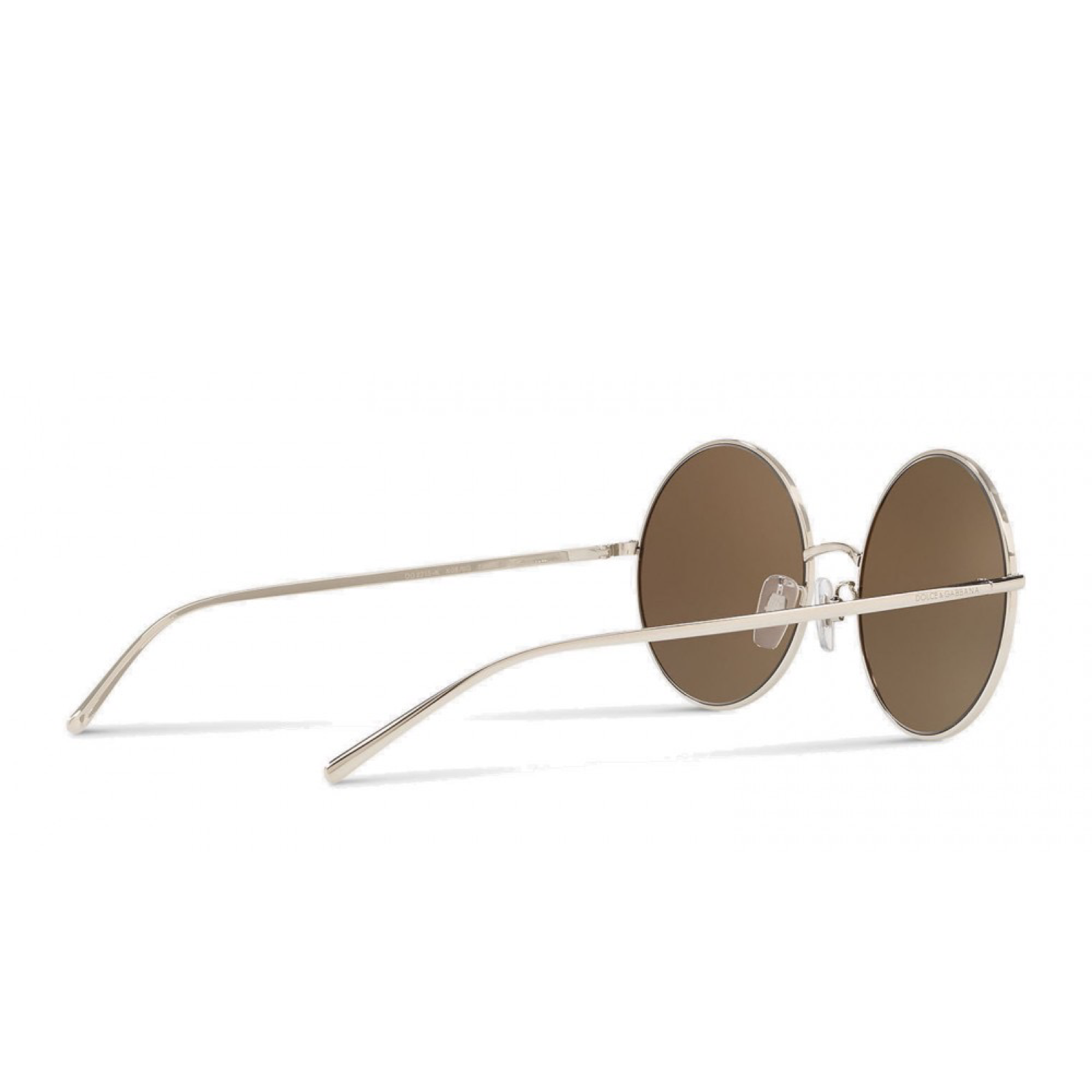 Dolce & Gabbana Silver Metal Round Shades Sunglasses DG2215K Back View