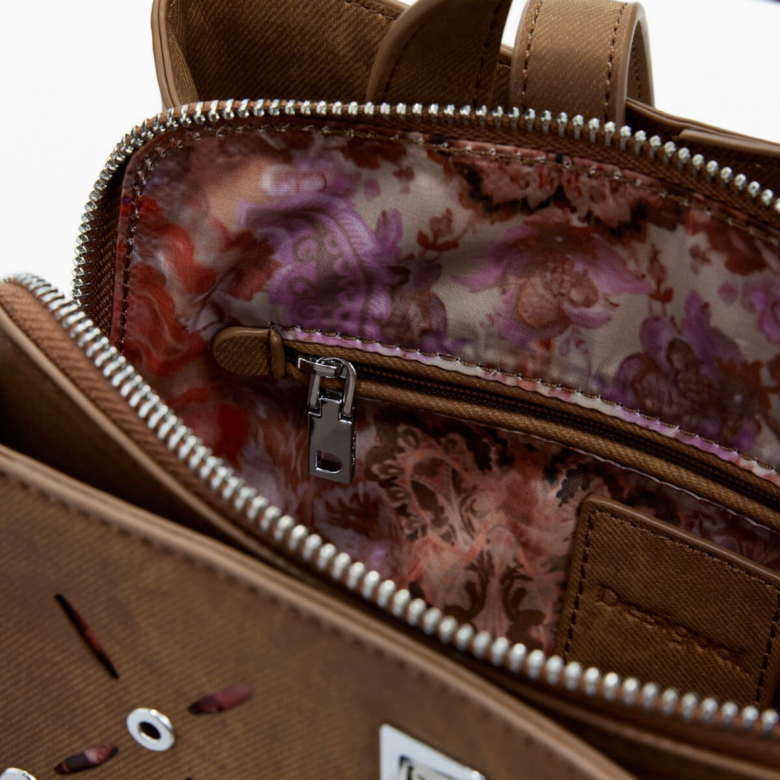 Дамска кафява раница Desigual Women Rucksack 25WAKP31 Inside View