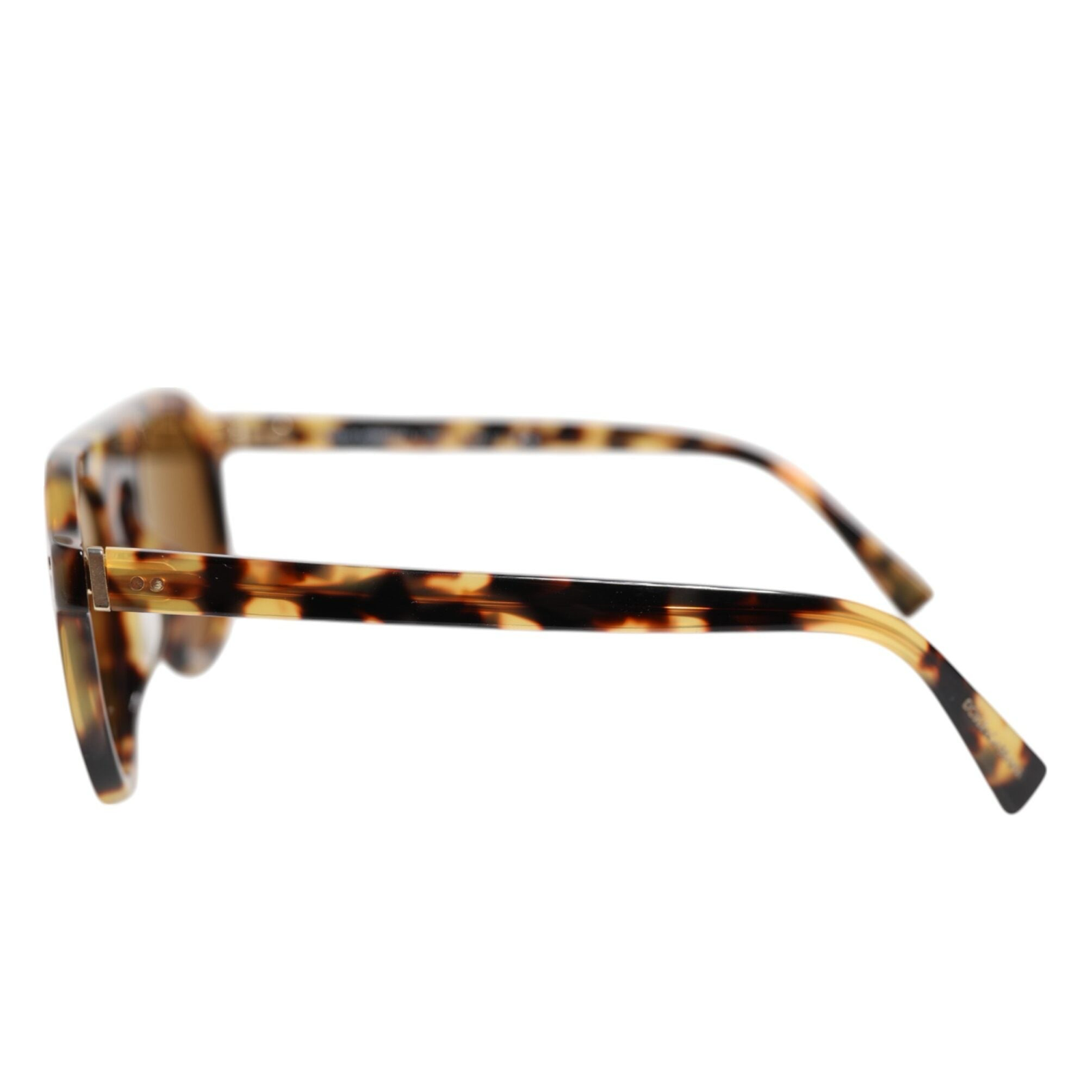 Dolce & Gabbana Brown Acetate Round Leopard Print Eyewear Sunglasses