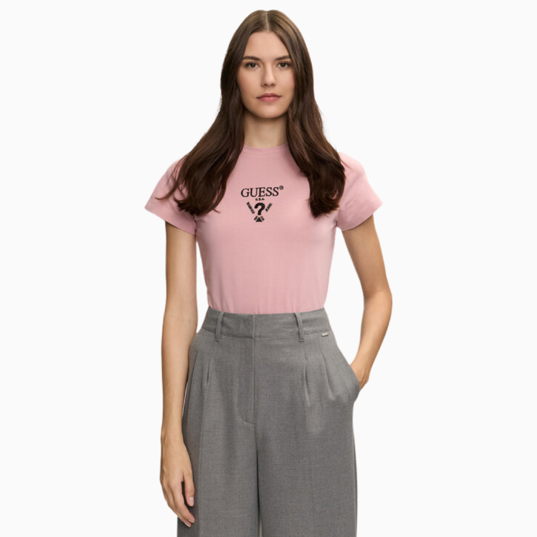 Дамска розова тениска Guess V4YI21 KCDH1
