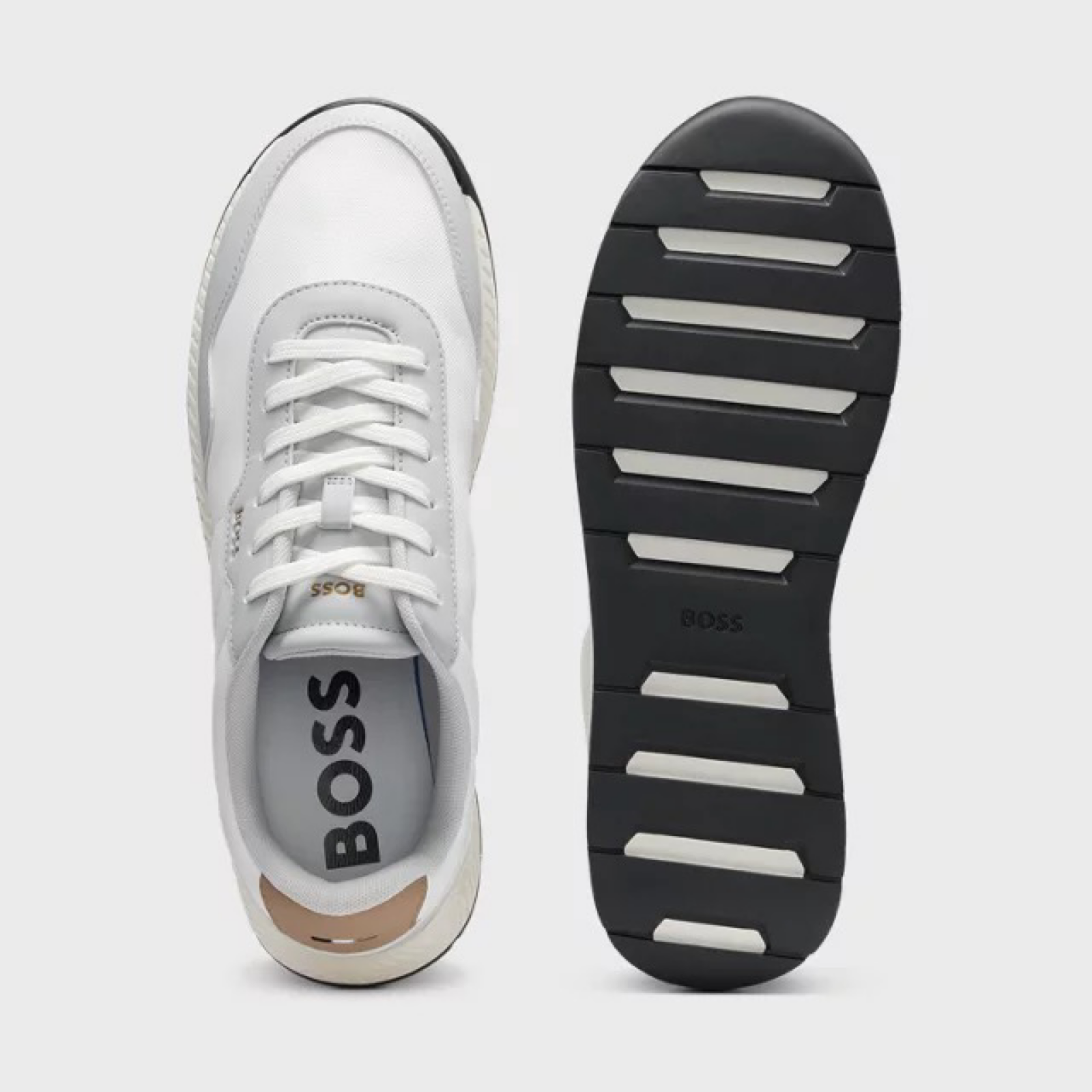 Мъжки бели маратонки Boss Men Sneakers 50536481 Top View