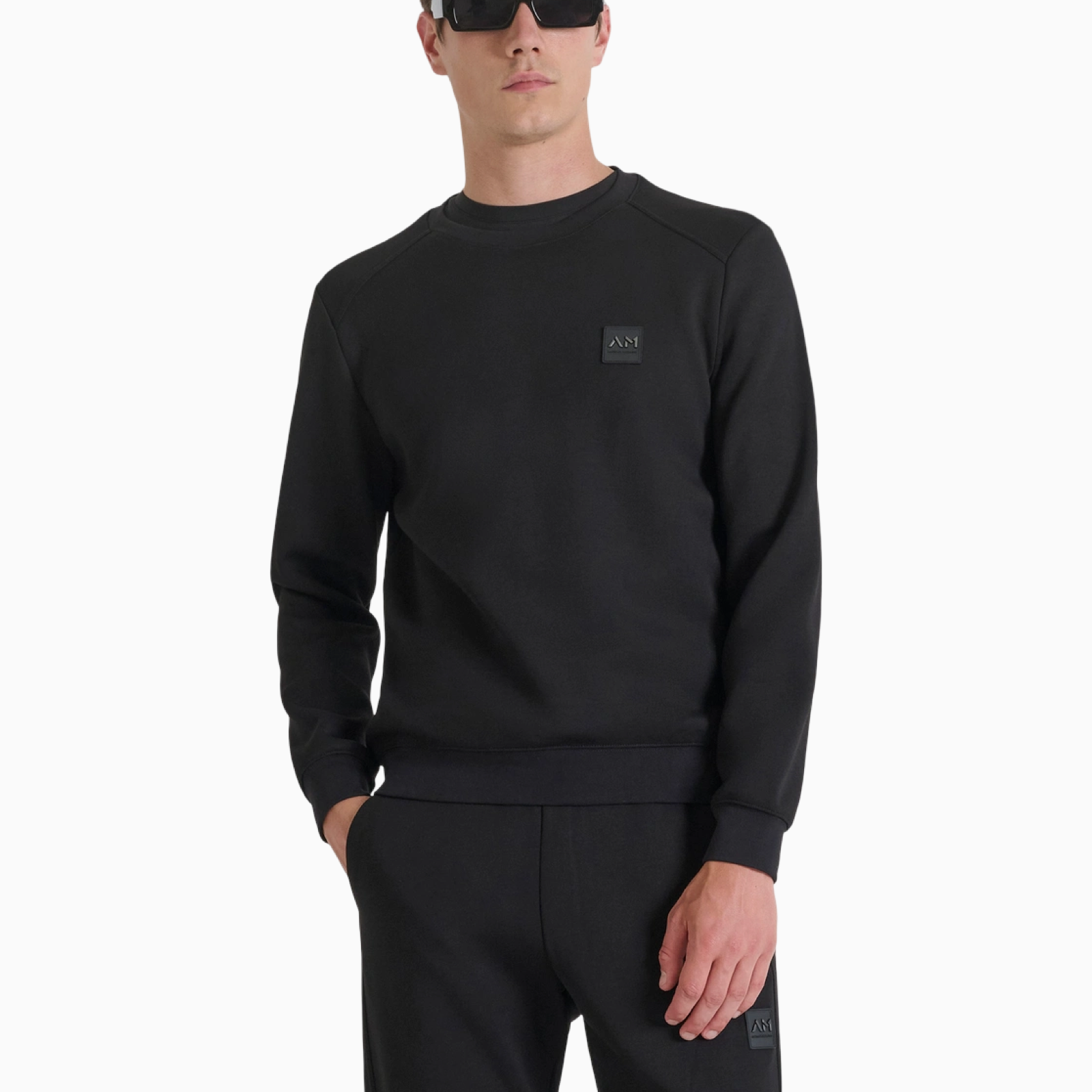 Мъжка черна блуза Antony Morato Men Sweatshirt MMFL01109-FA150215-9000 Front View