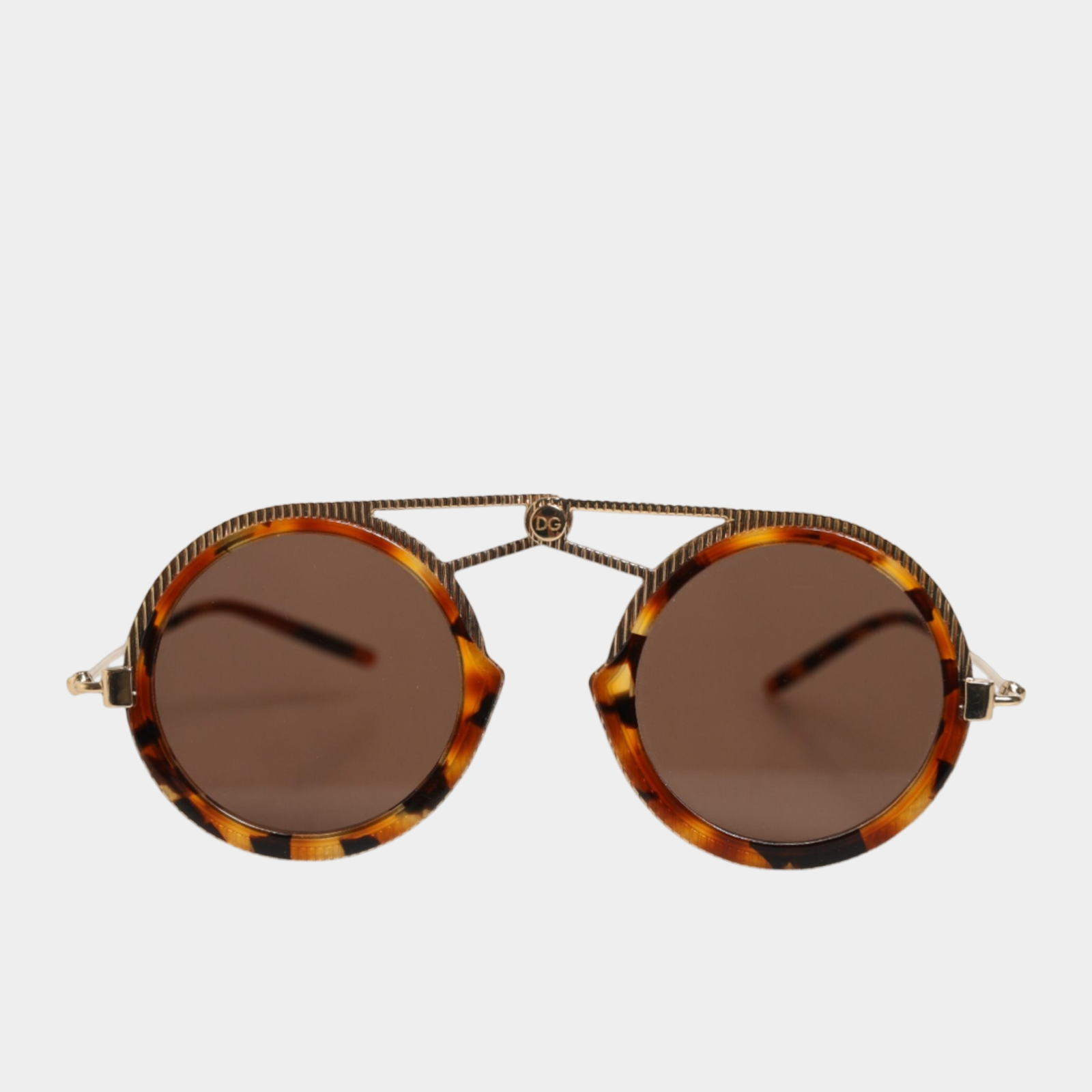 Dolce & Gabbana Gold Havana Frame DG Fatto A Mano Sunglasses DG2241 Front View