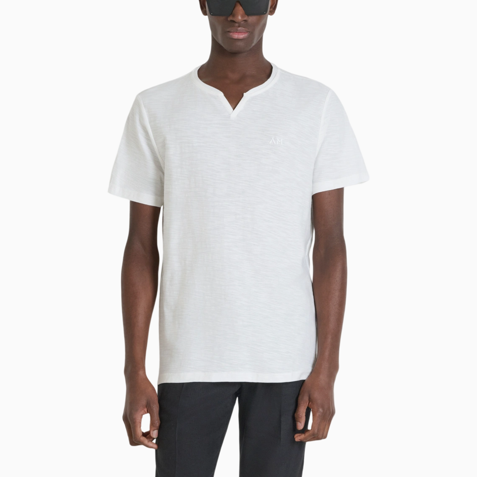 Мъжка бяла тениска Antony Morato MMKS02483-FA100246