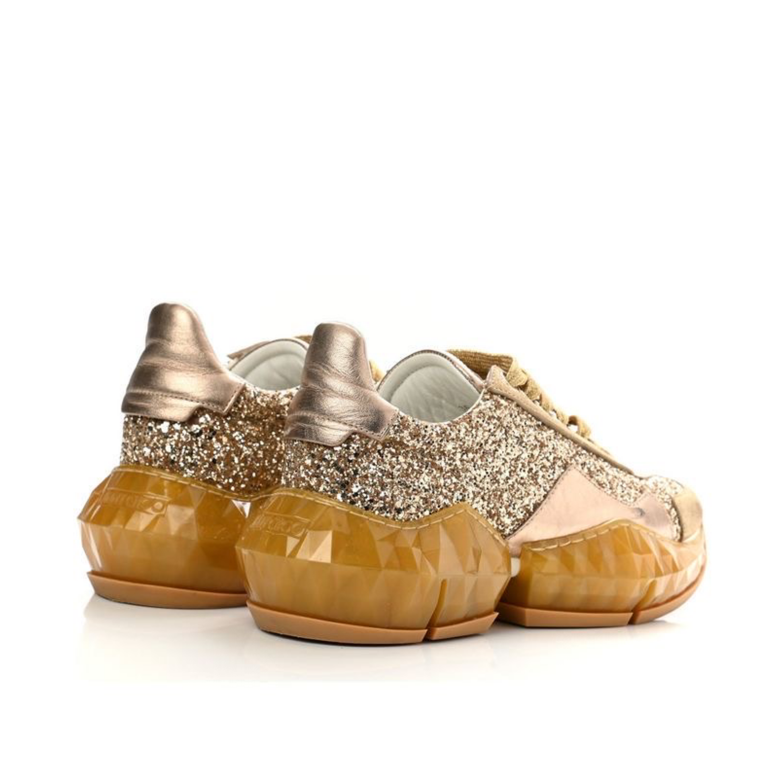 Jimmy Choo Diamond Glittered Women Sneakers Heel View