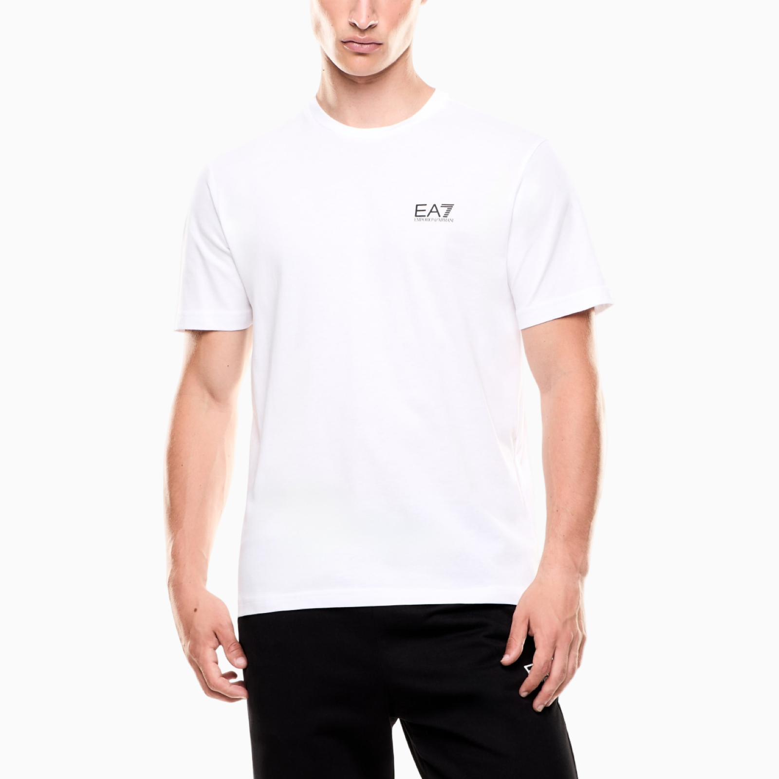 Мъжка бяла тениска EA7 Emporio Armani Men T-shirt 7M000567 AF10375 M0003 Front View