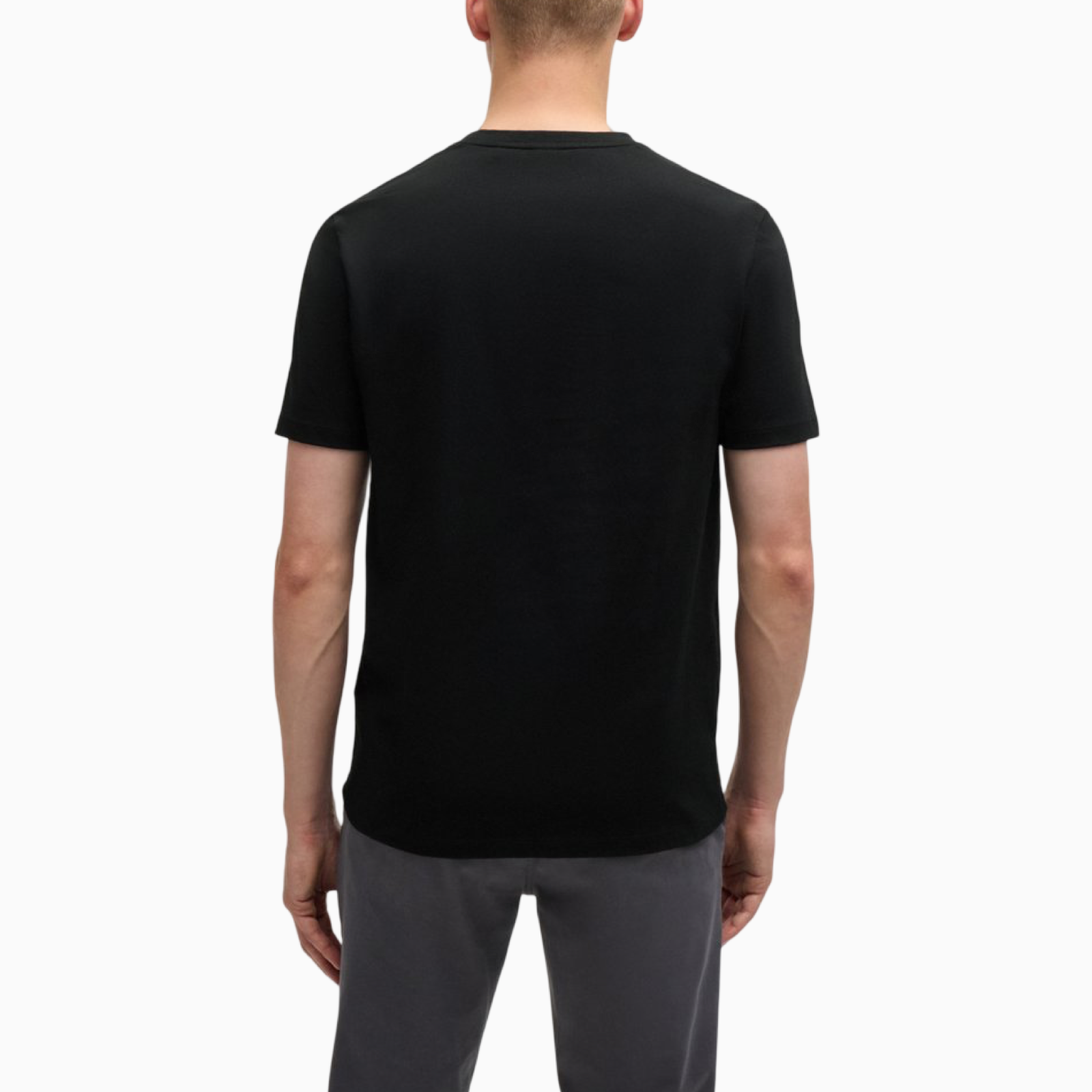 Мъжка черна тениска Boss Men T-shirt 50508584 Back View