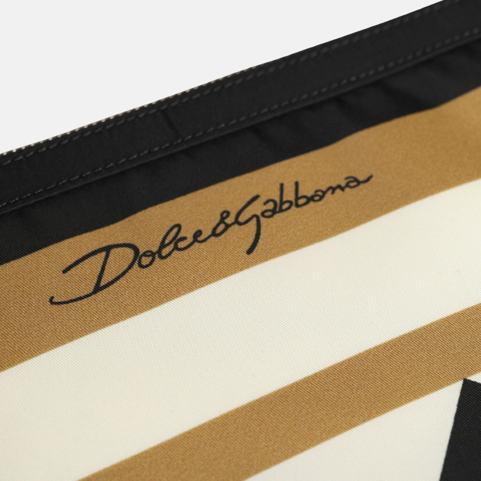 Dolce & Gabbana Checkered Logo Print Men Clutch Bag Close-Up