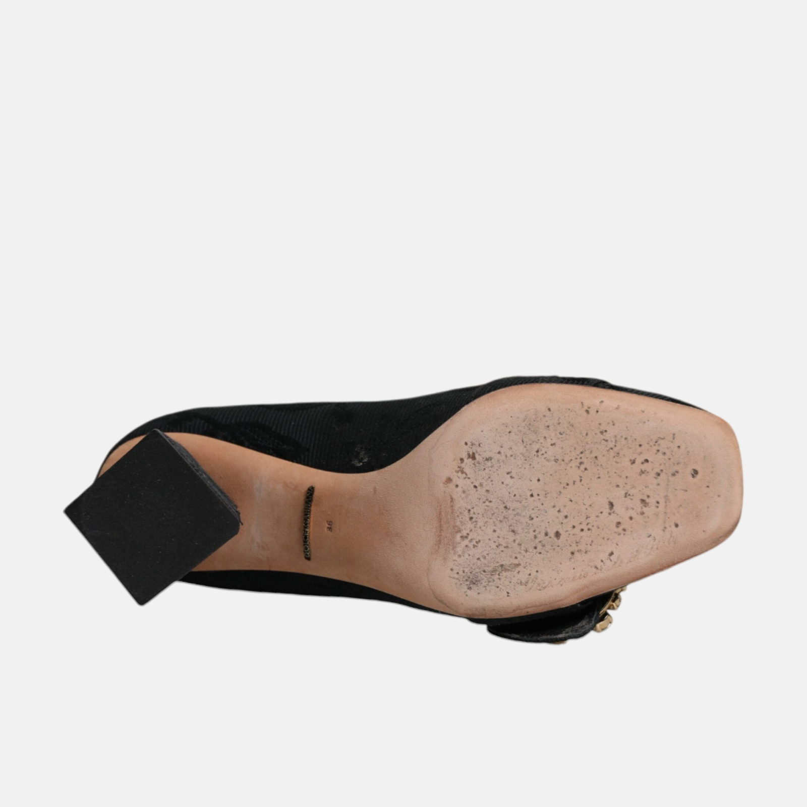 Токчета Dolce & Gabbana Black Brocade Crystals Heels Pumps